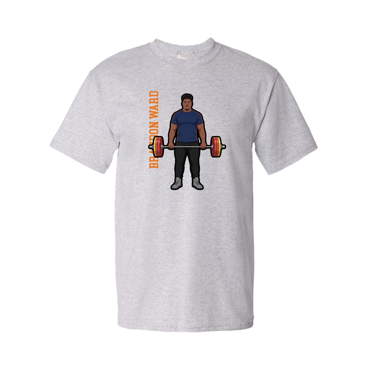 Youth Tee — Name Vertical in Grey
