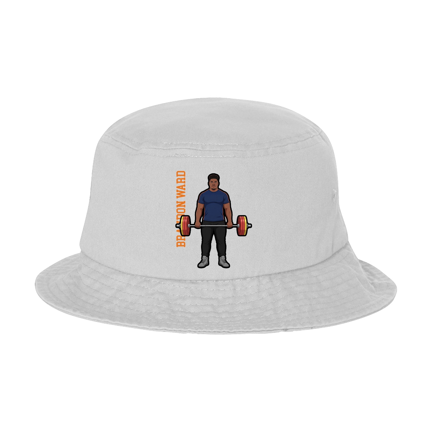 Bucket Cap — Name Vertical in White