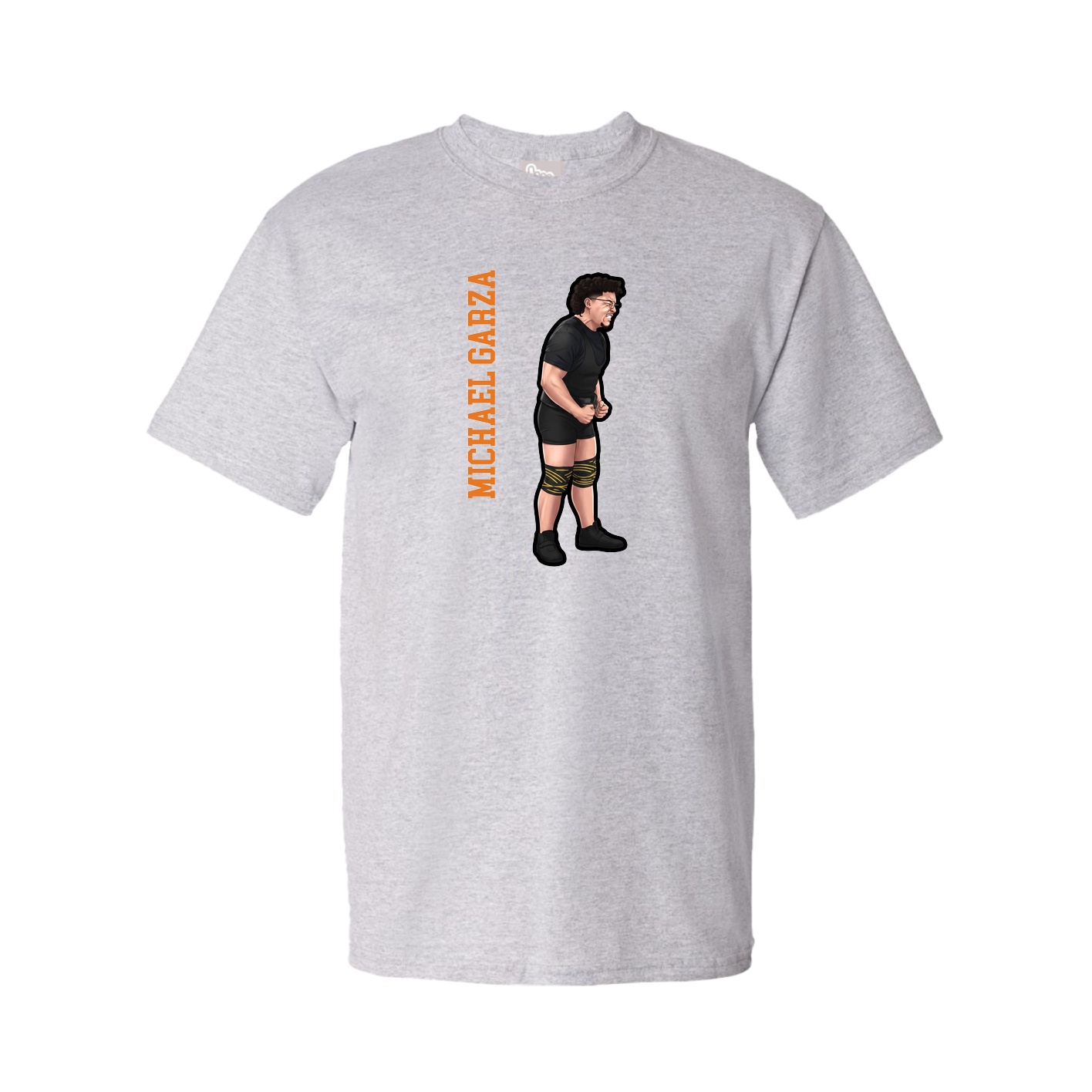 Youth Tee — Name Vertical in Grey