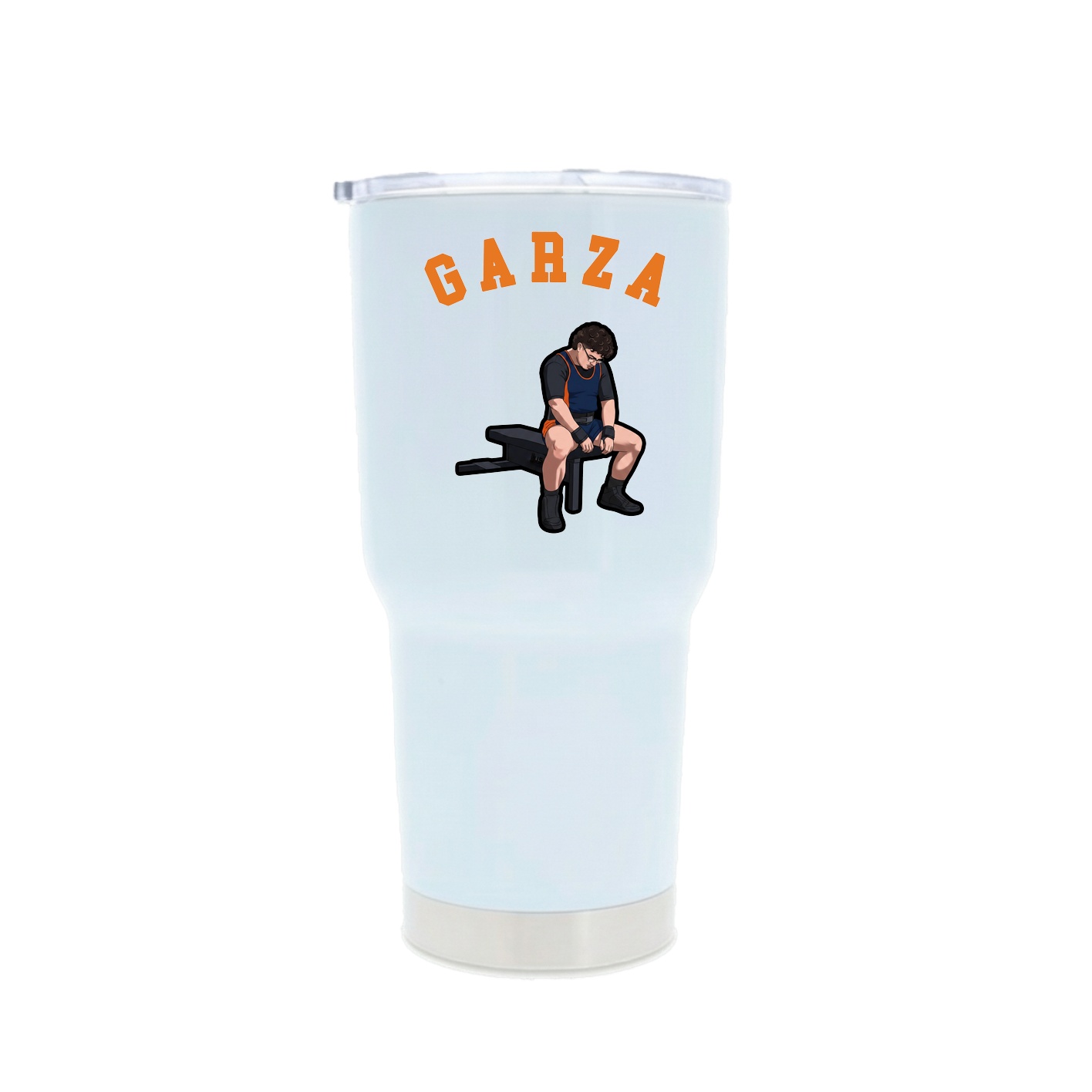30oz Stainless Steel Tumbler — Shirsey Arch in White