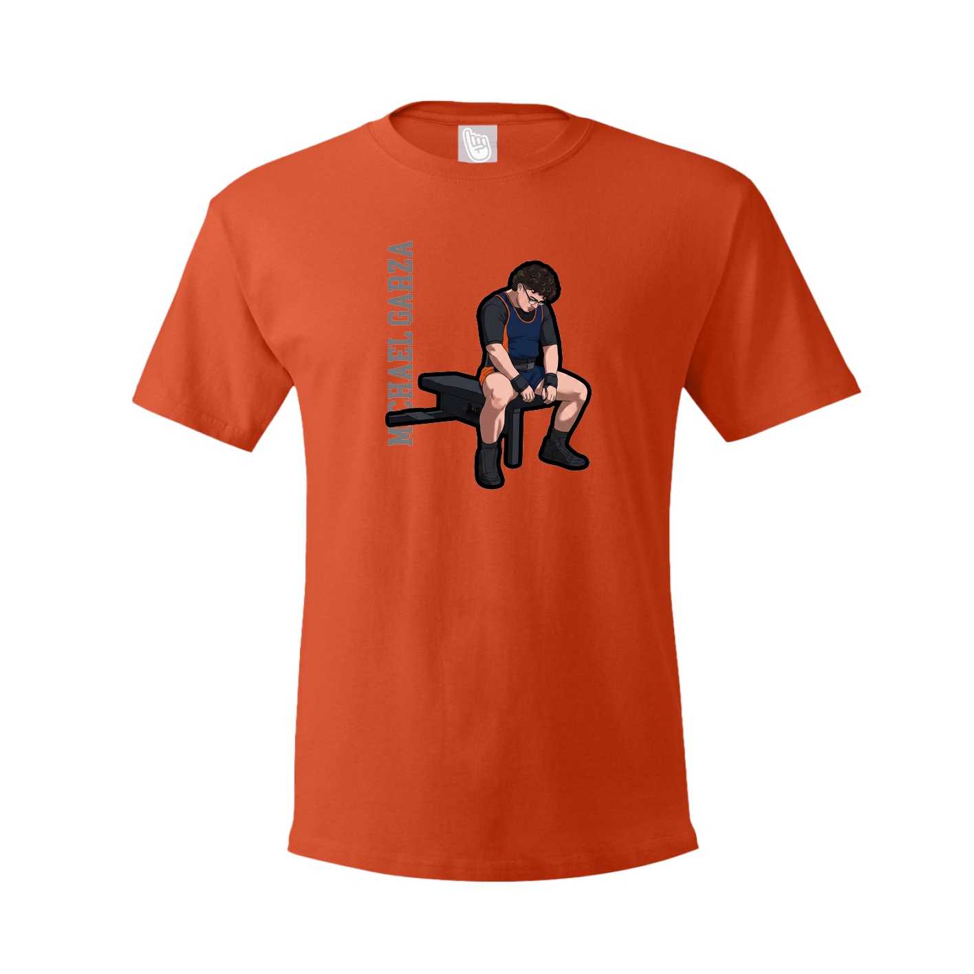Youth Tee — Name Vertical in Orange