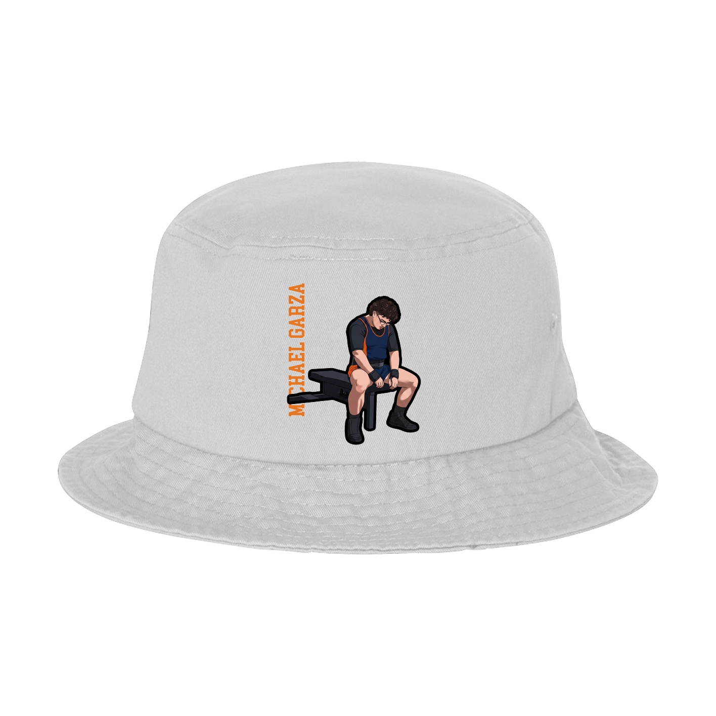 Bucket Cap — Name Vertical in White