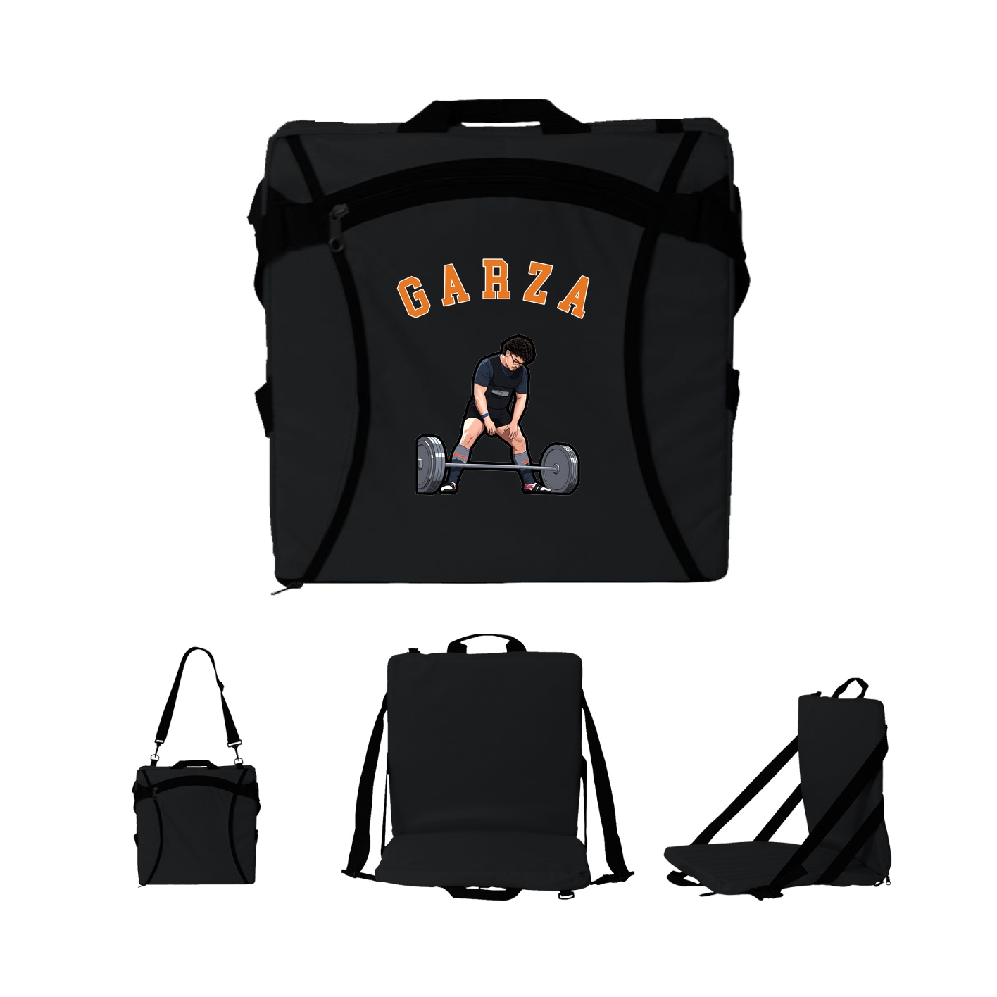 Folding Stadium Seat — Shirsey Arch in Black