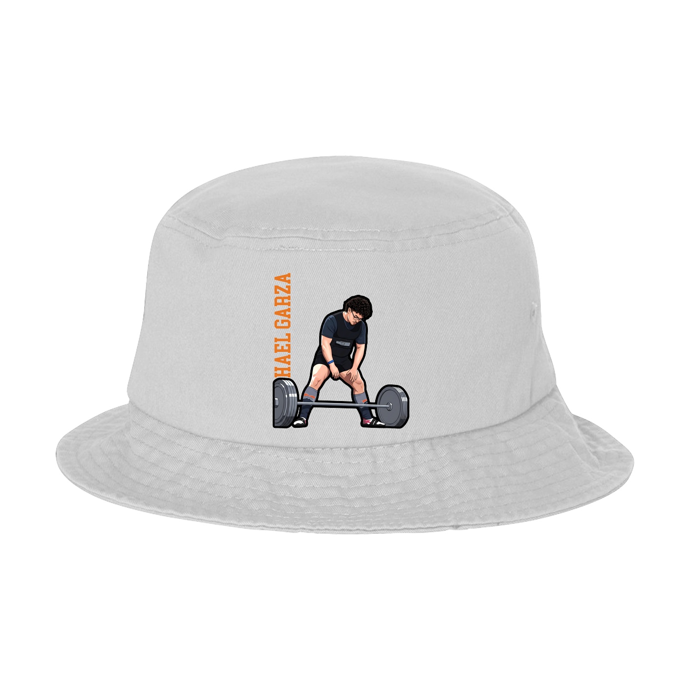 Bucket Cap — Name Vertical in White