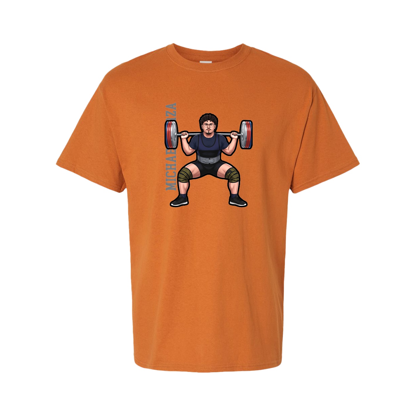 Tee — Name Vertical in Orange
