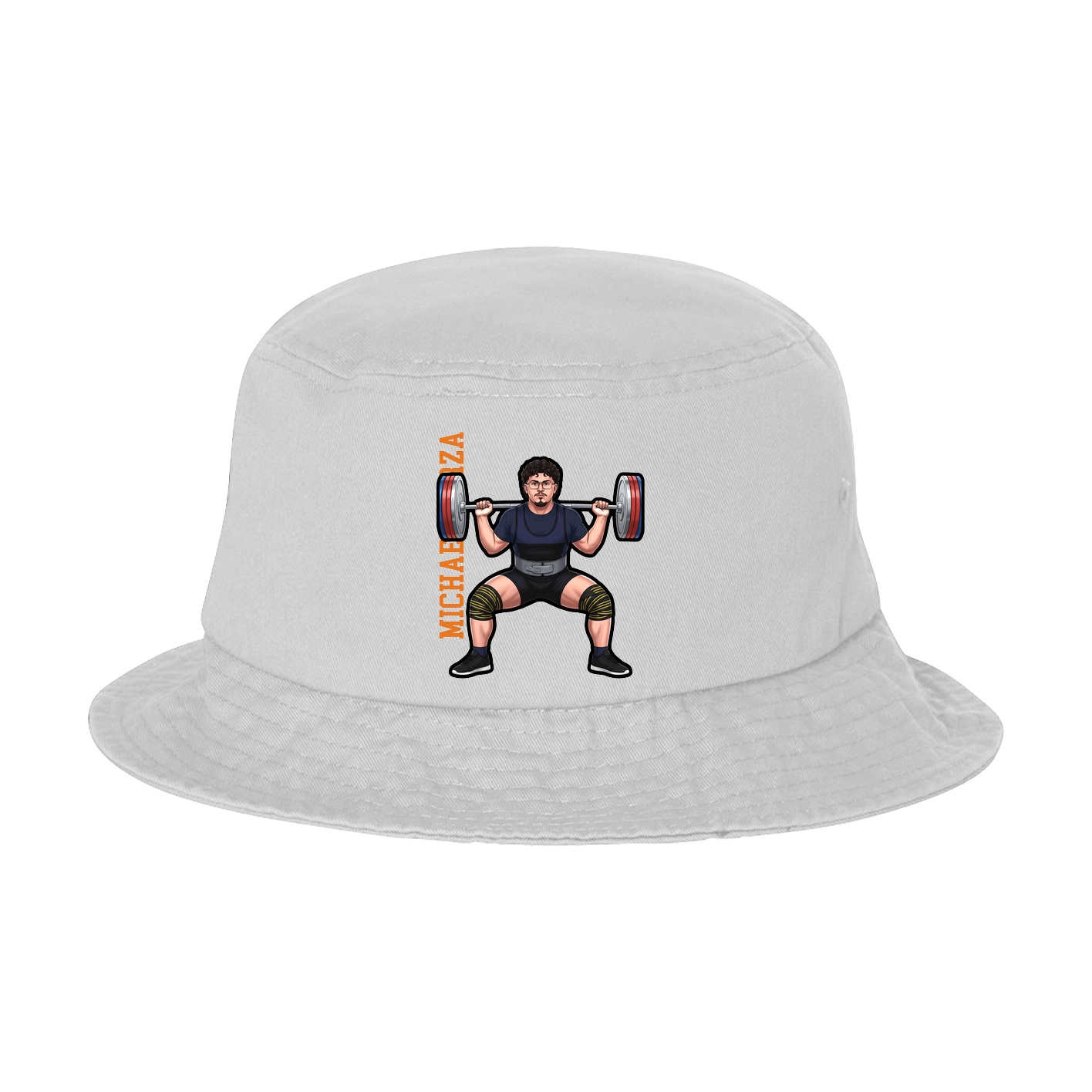 Bucket Cap — Name Vertical in White