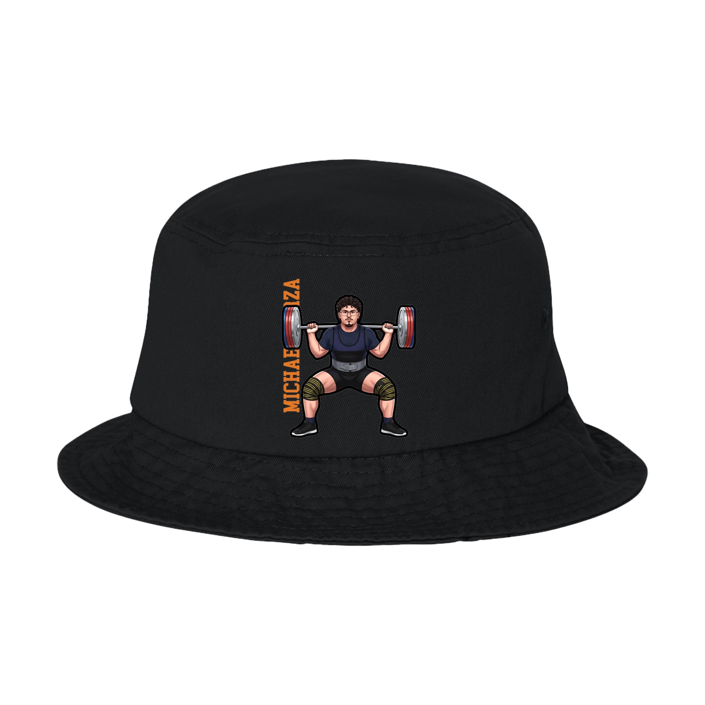 Bucket Cap — Name Vertical in Black