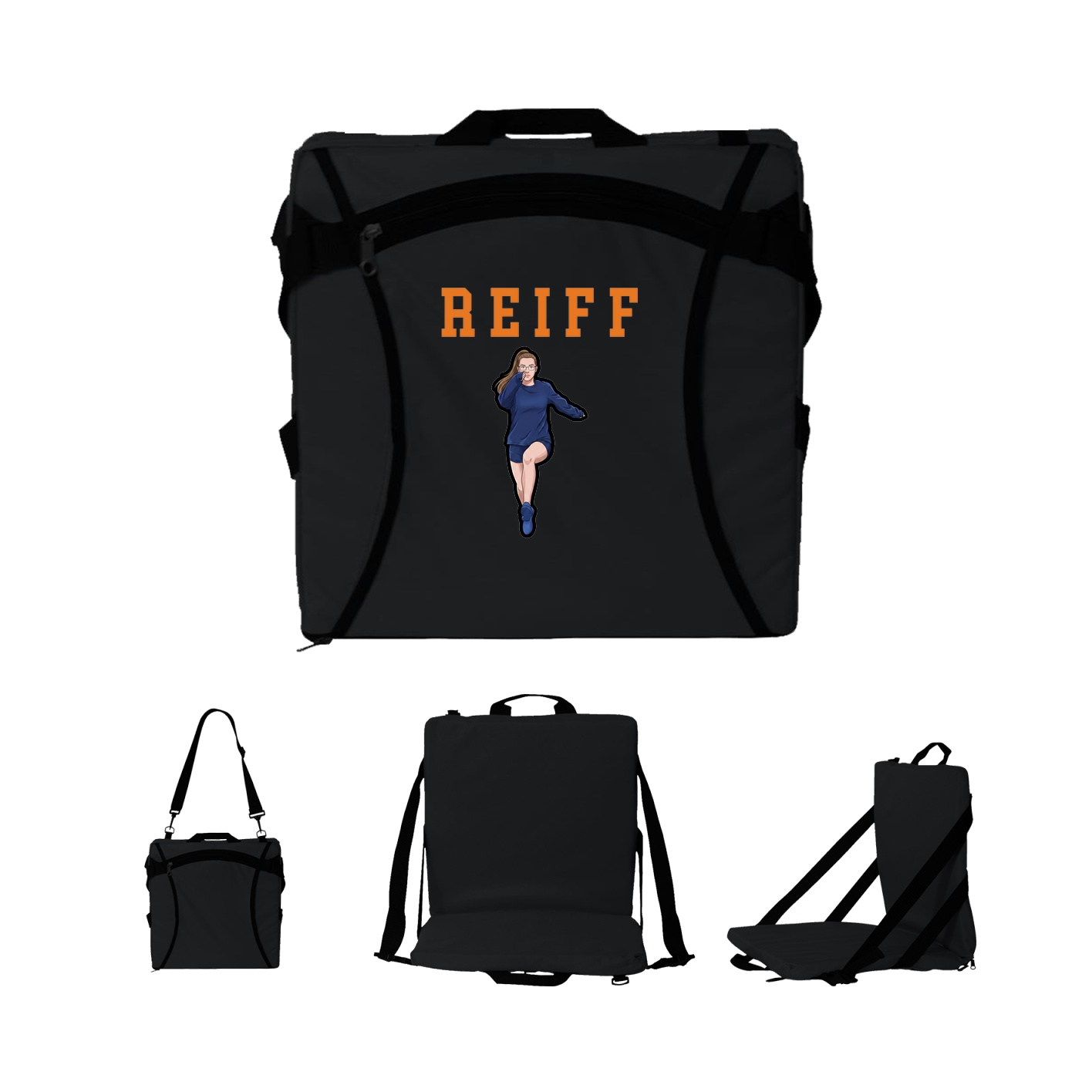 Folding Stadium Seat — Shirsey in Black