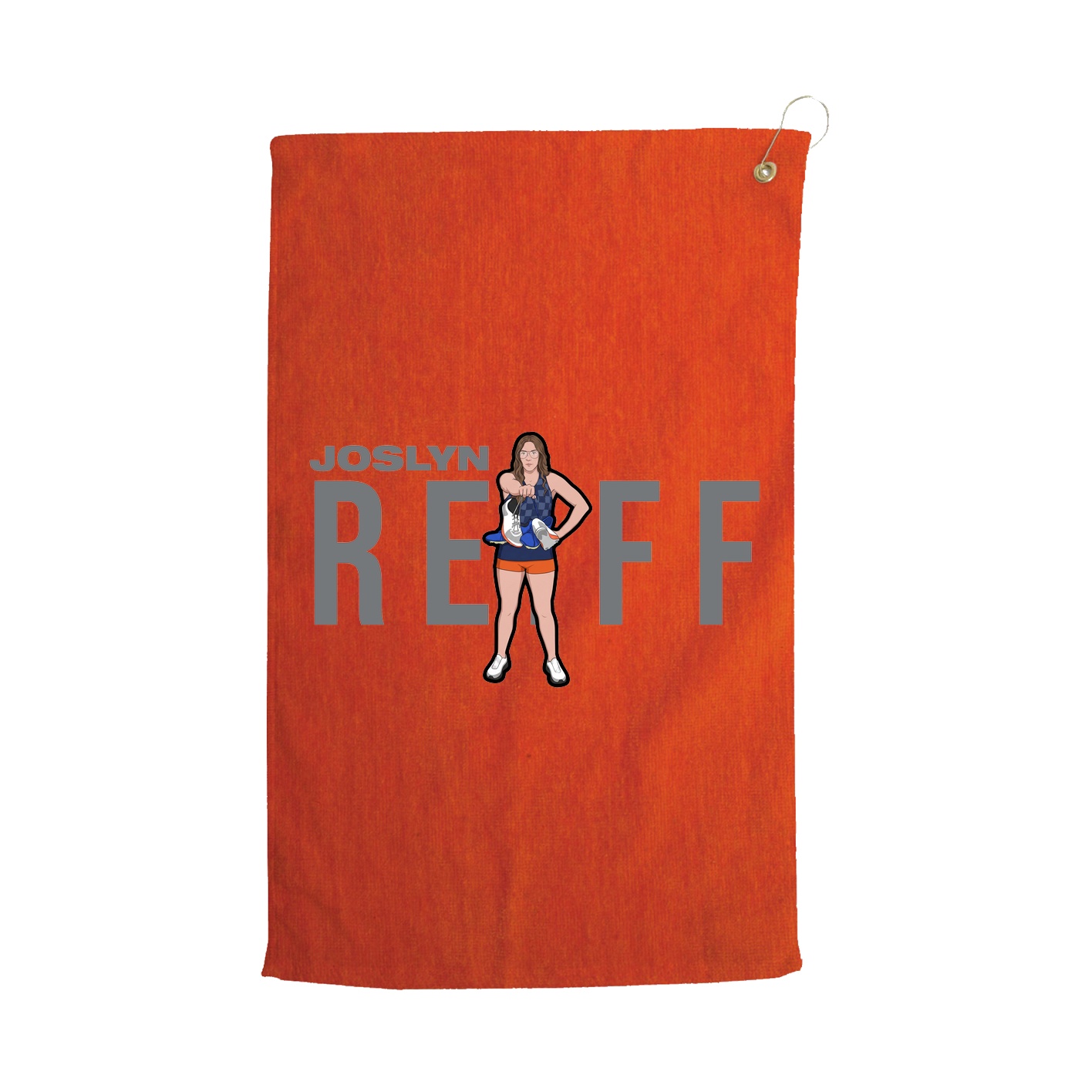 Golf Towel — Player Name in Orange