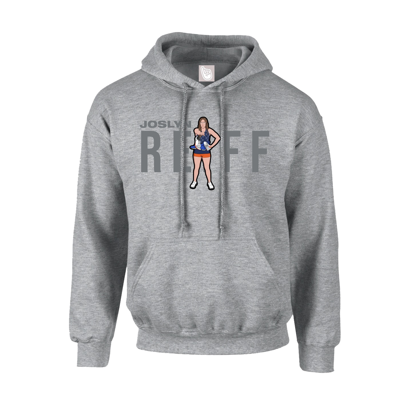 Hoodie — Player Name in Grey