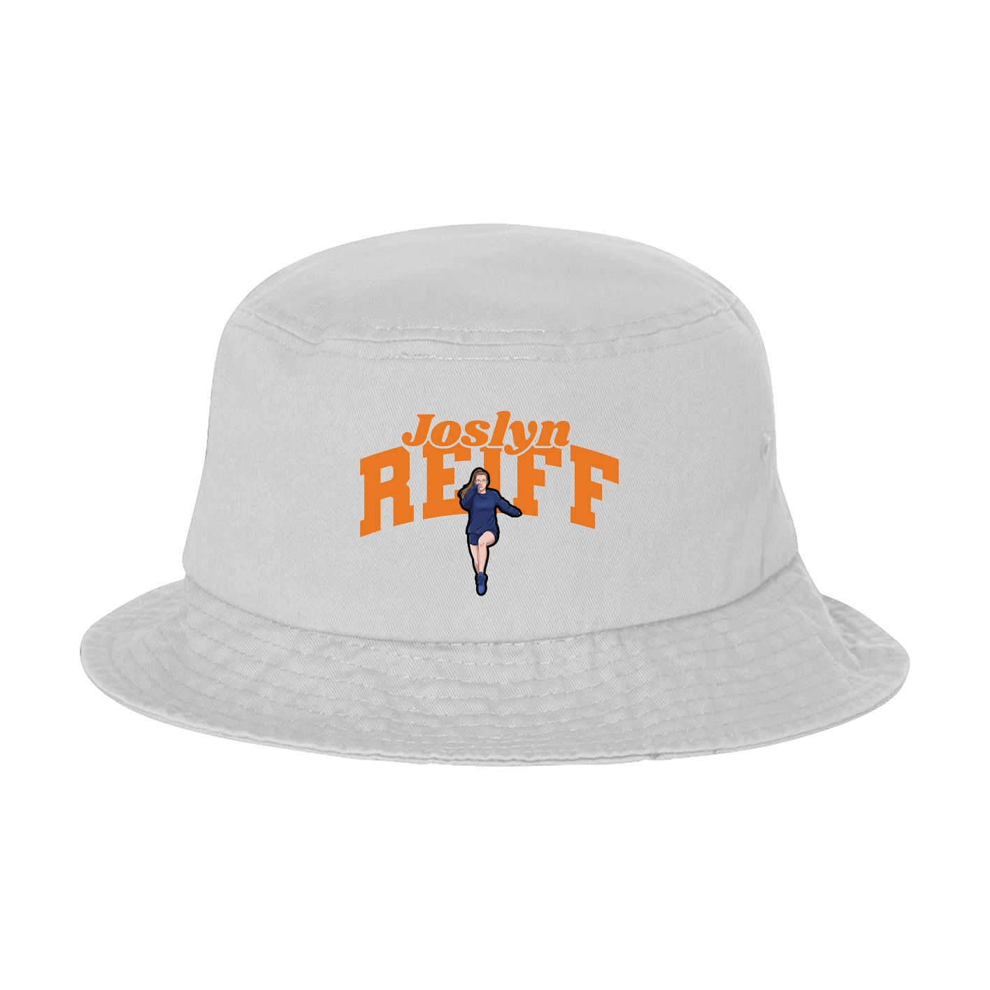 Bucket Cap — Signature Arch in White