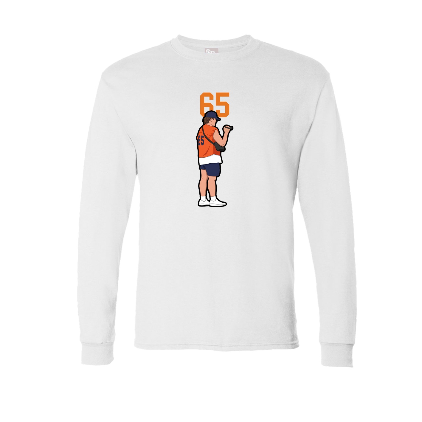 Long Sleeve Tee — Number Top in White