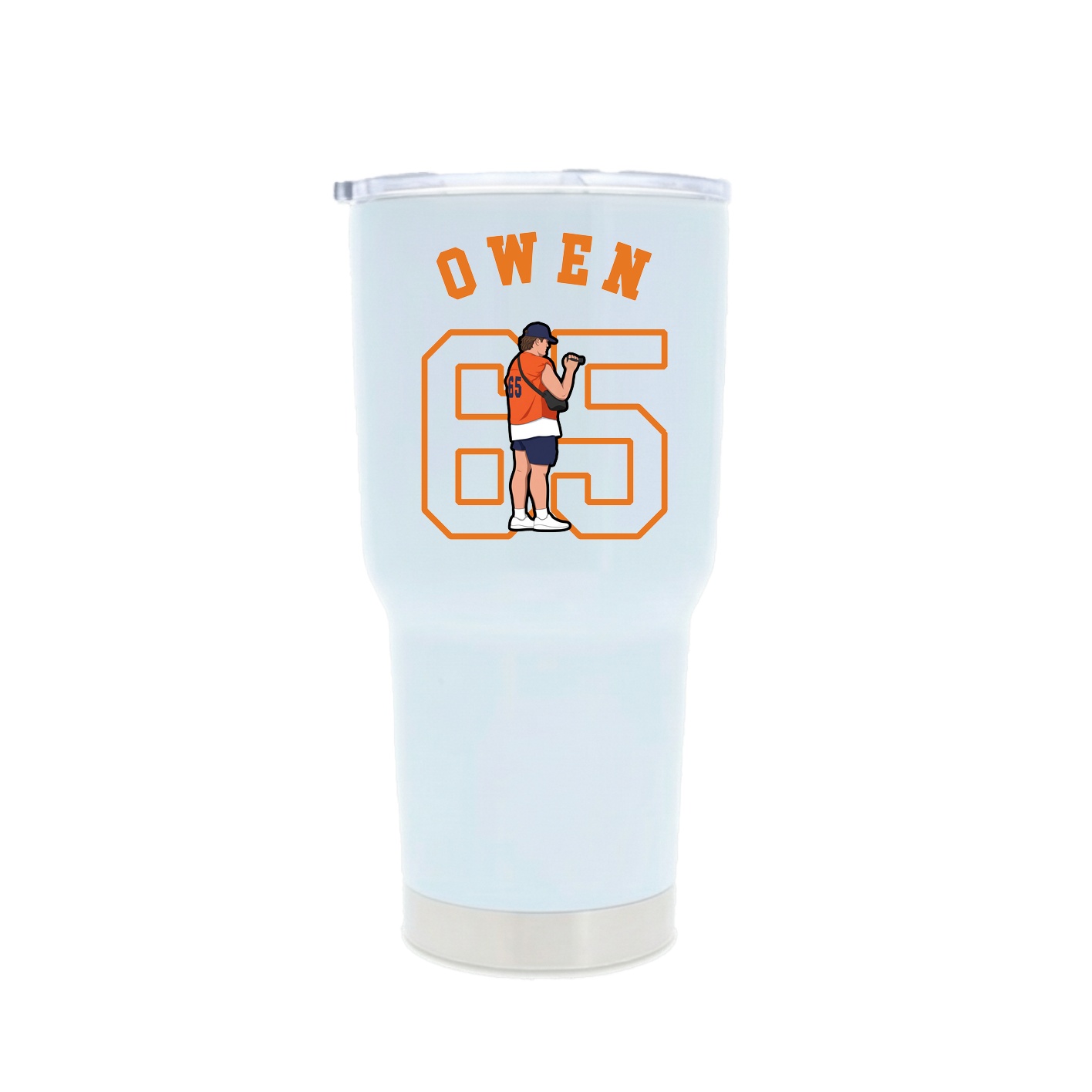 30oz Stainless Steel Tumbler — Shirsey Arch in White