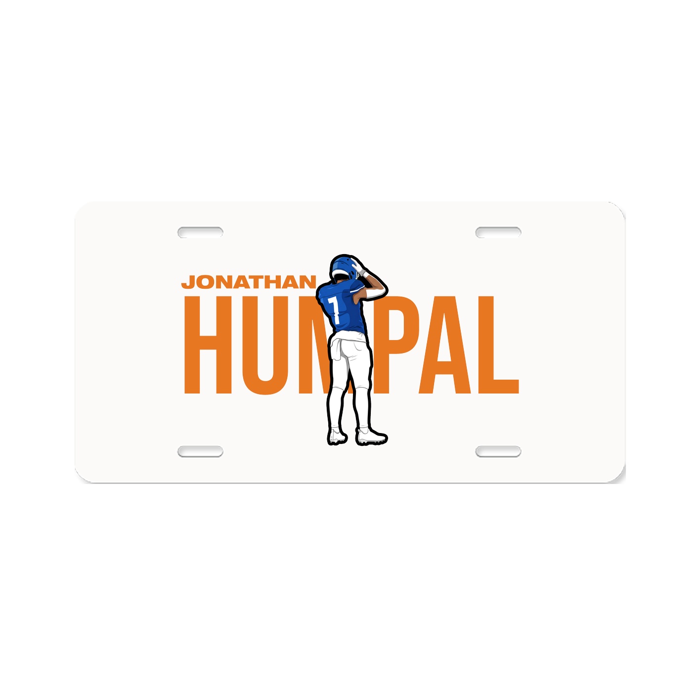 License Plate — Player Name in Classic