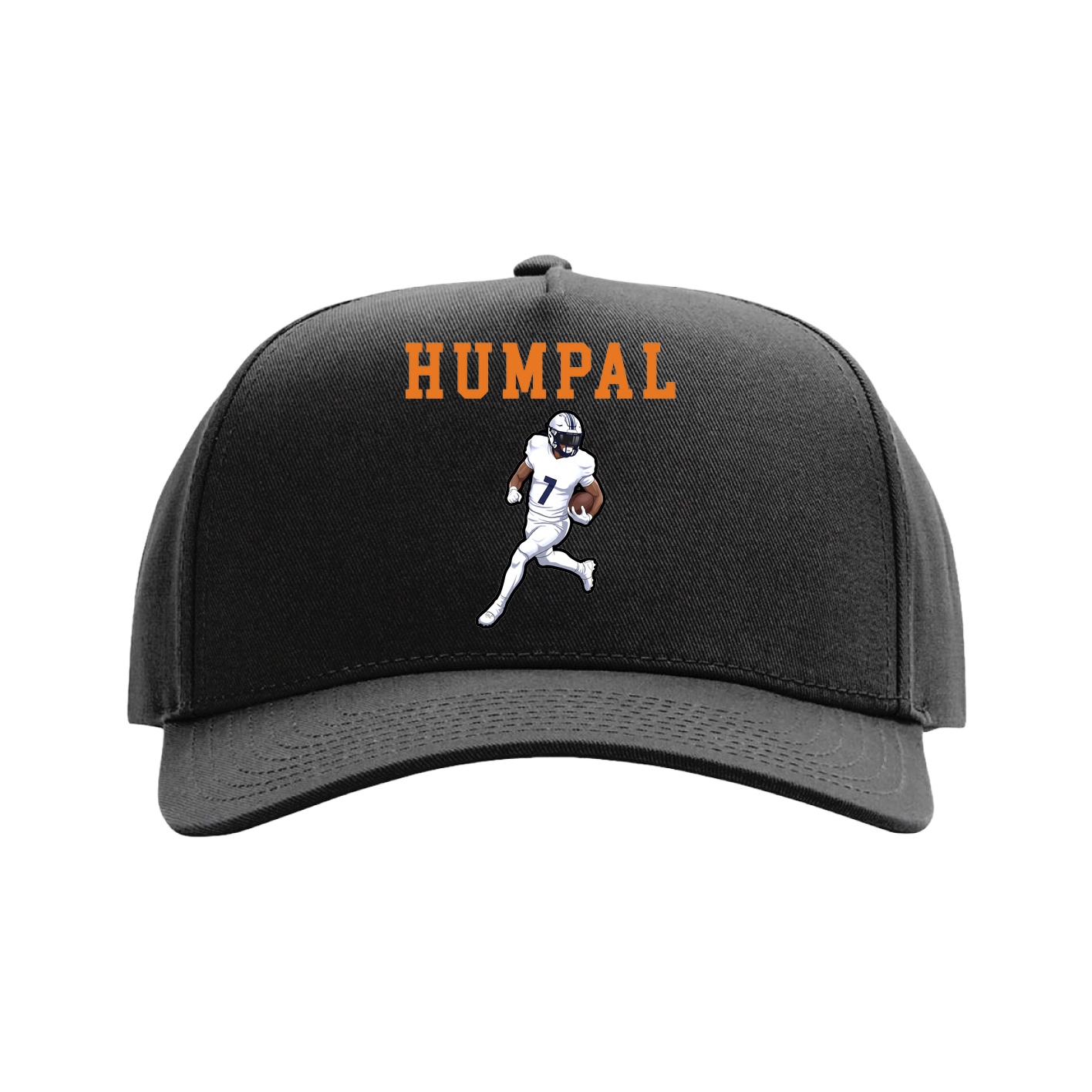 Full Fabric Five-Panel Champ Cap — Shirsey in Black