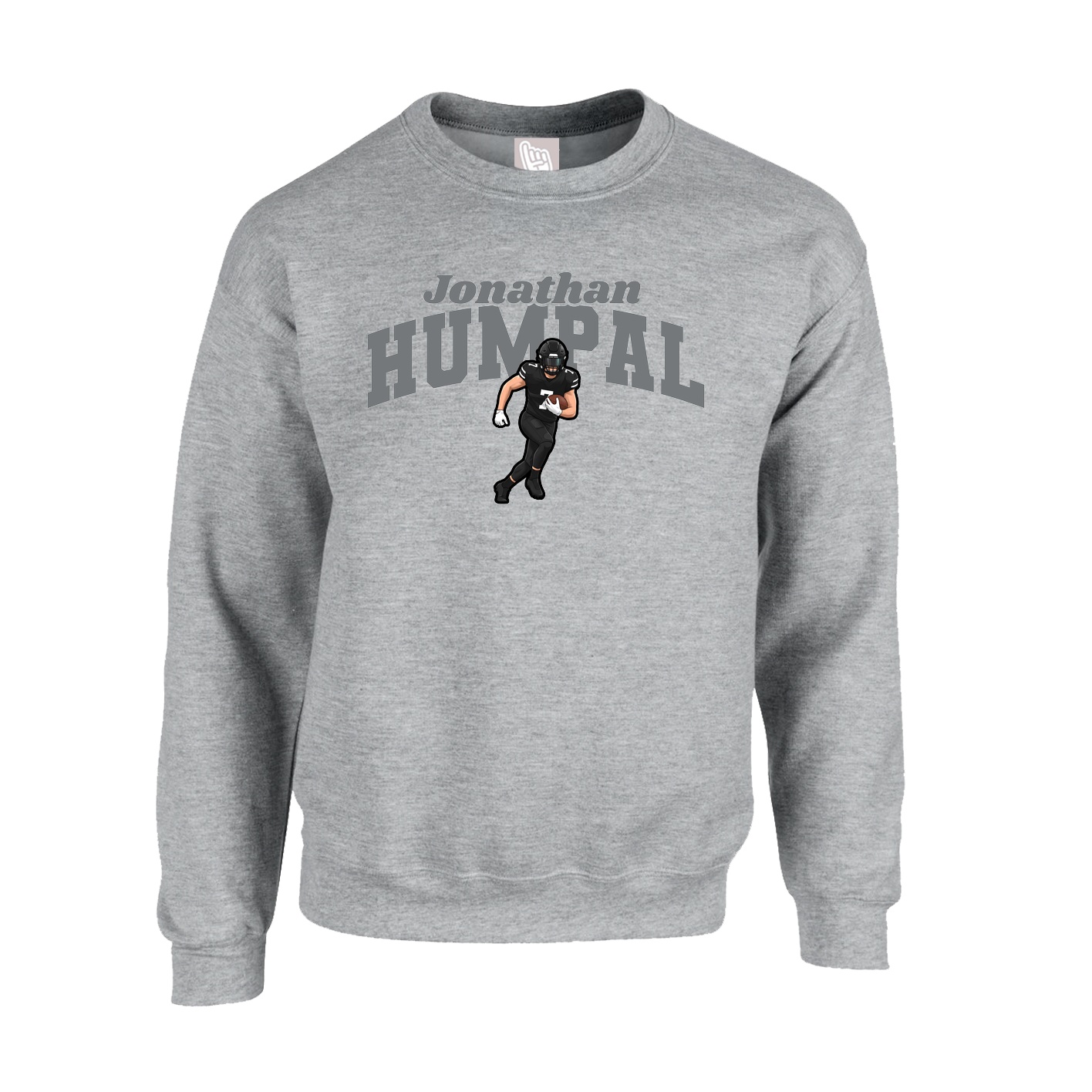 Fleece Crew — Signature Arch in Grey
