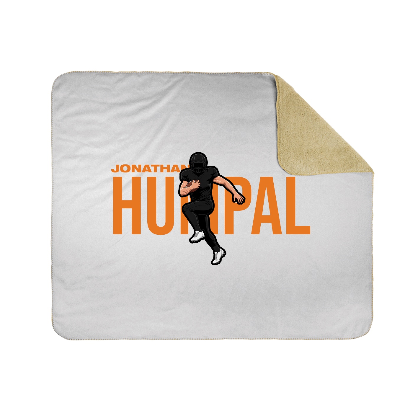 Throw Blanket — Player Name in White