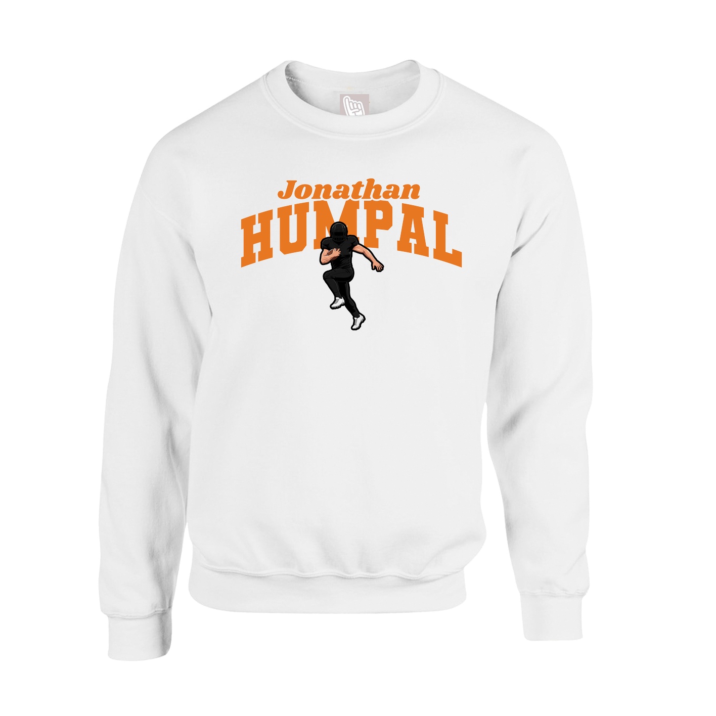 Fleece Crew — Signature Arch in White