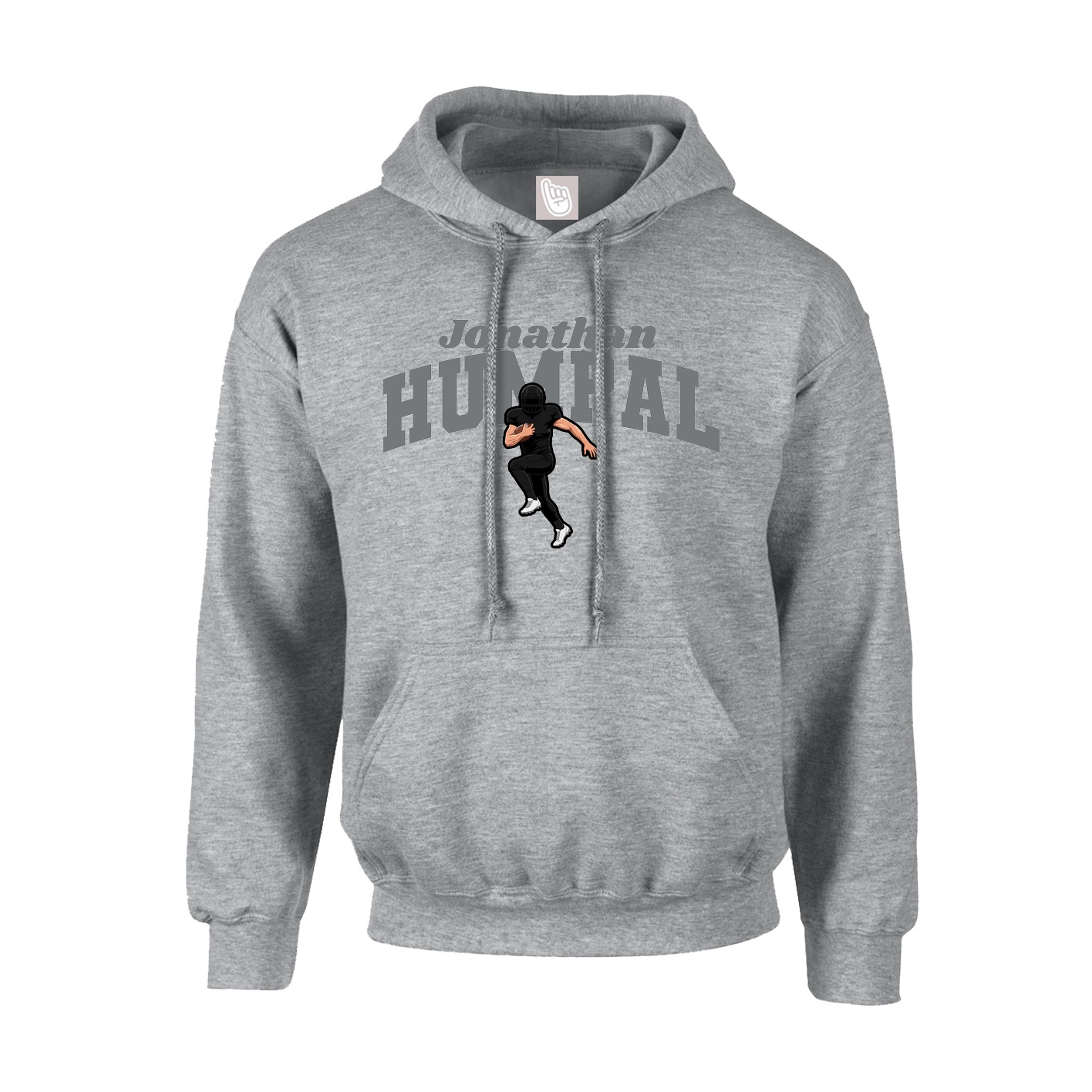 Youth Hoodie — Signature Arch in Grey