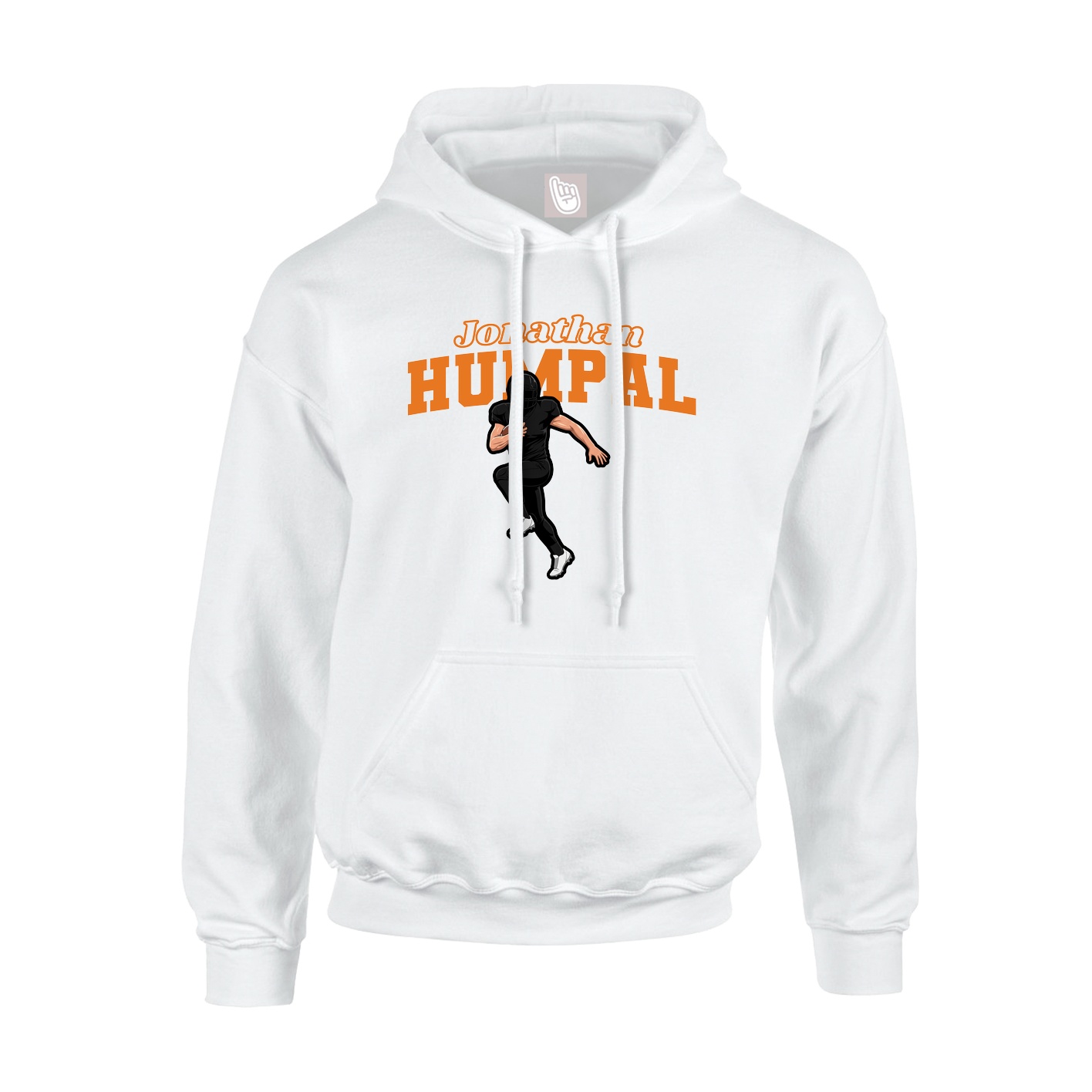 Hoodie — Name Arch in White