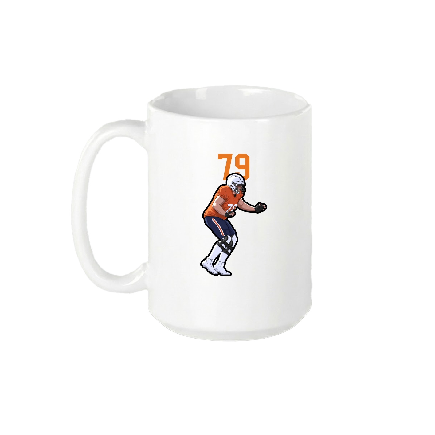 15oz Coffee Mug — Number Top in White