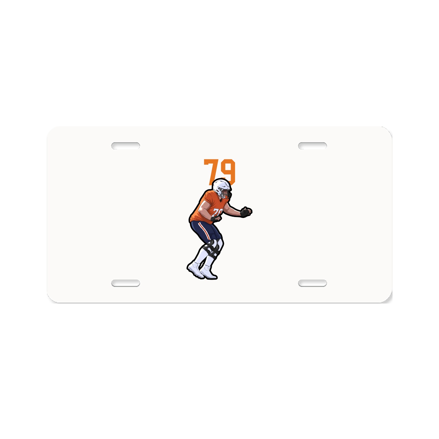 License Plate — Number Top in Classic