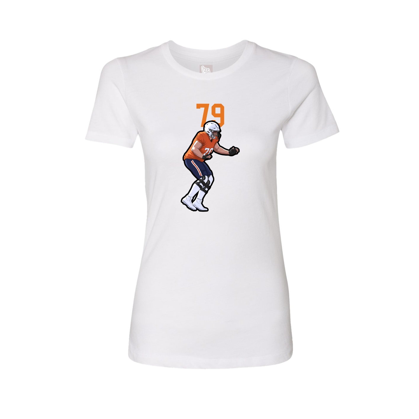 Womens Tee — Number Top in White