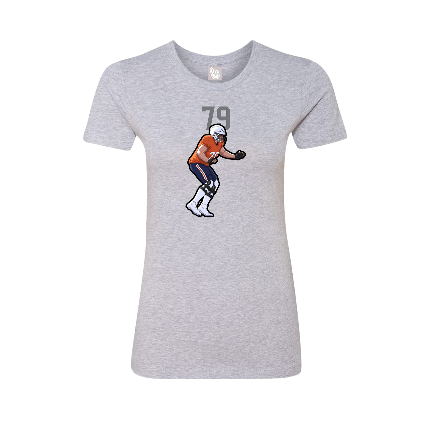 Womens Tee — Number Top in Grey
