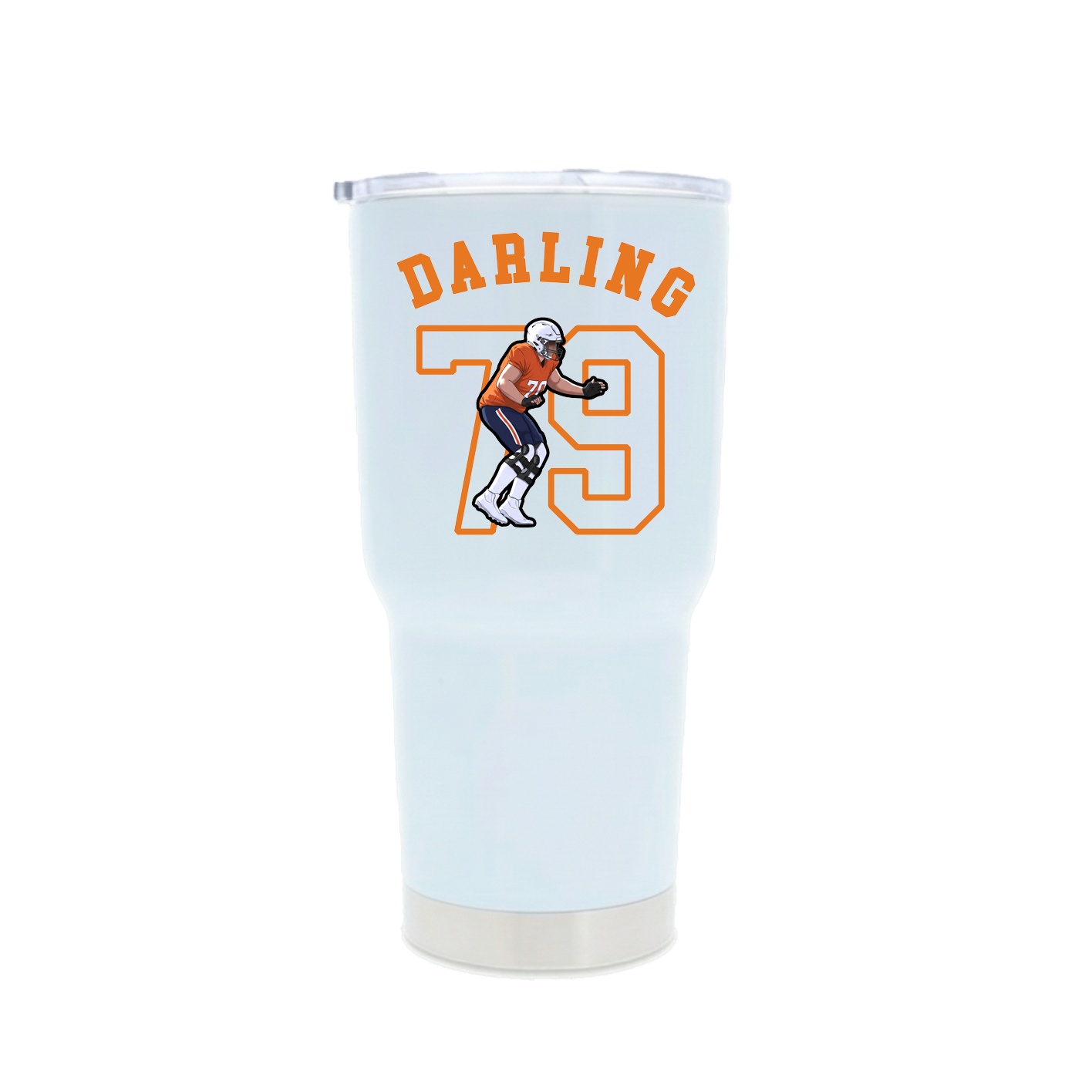 30oz Stainless Steel Tumbler — Shirsey Arch in White