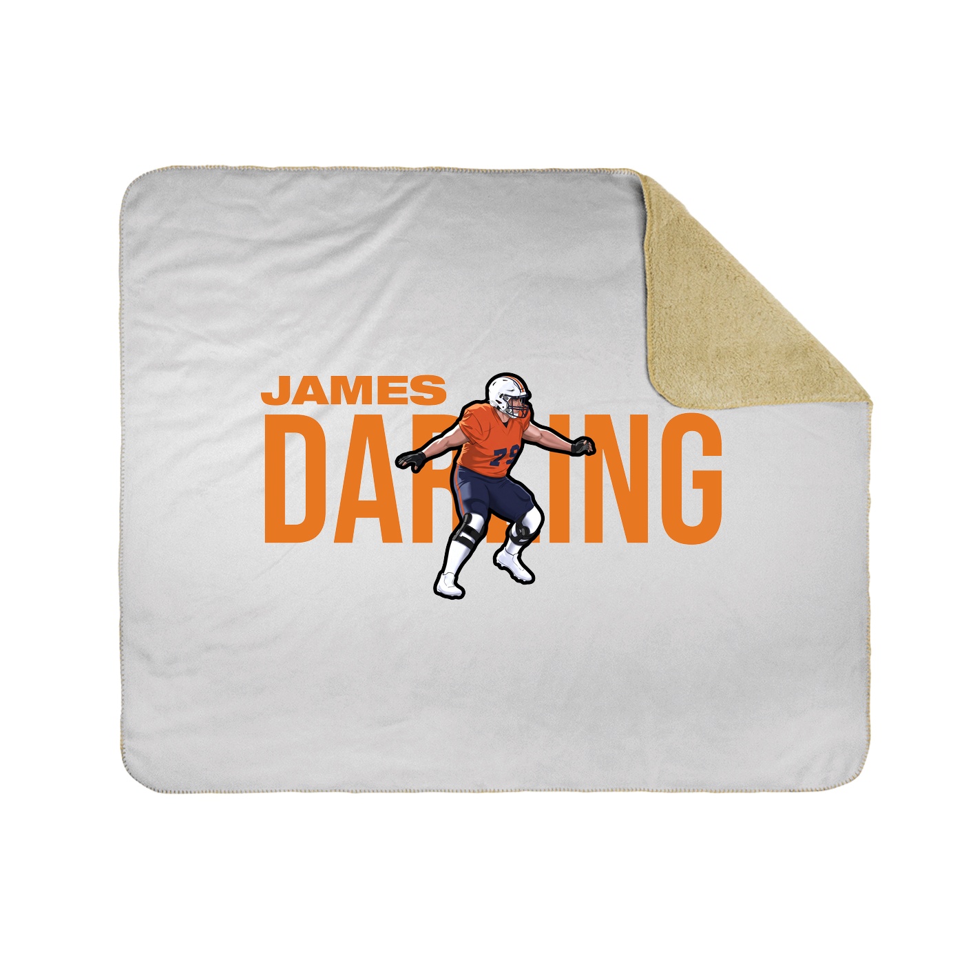 Throw Blanket — Player Name in White
