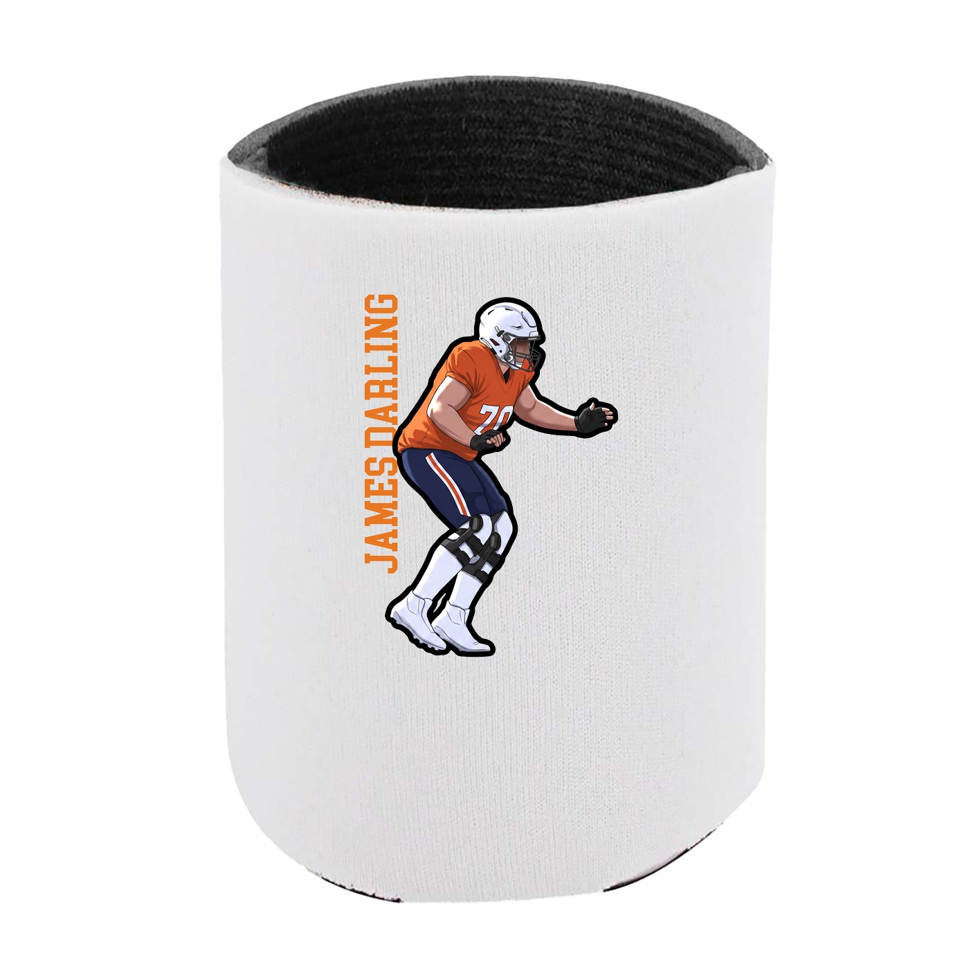 Can Holder — Name Vertical in White