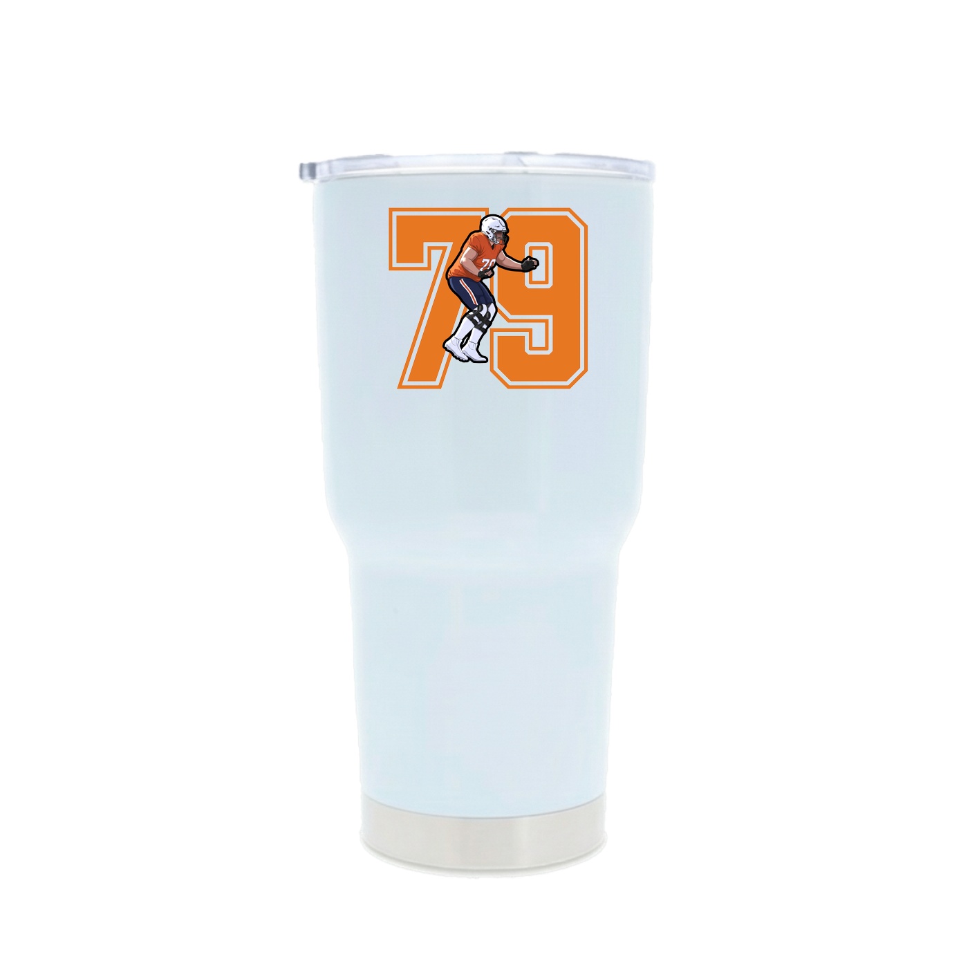 30oz Stainless Steel Tumbler — Number in White