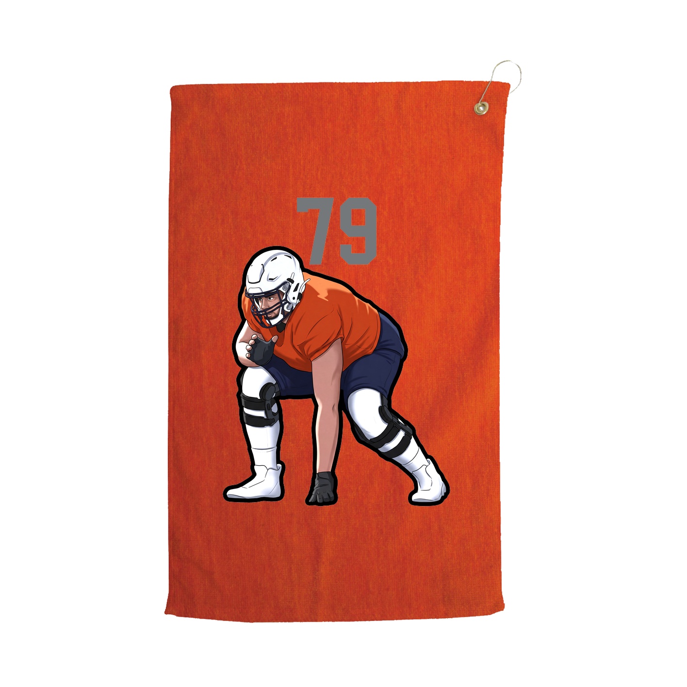 Golf Towel — Number Top in Orange