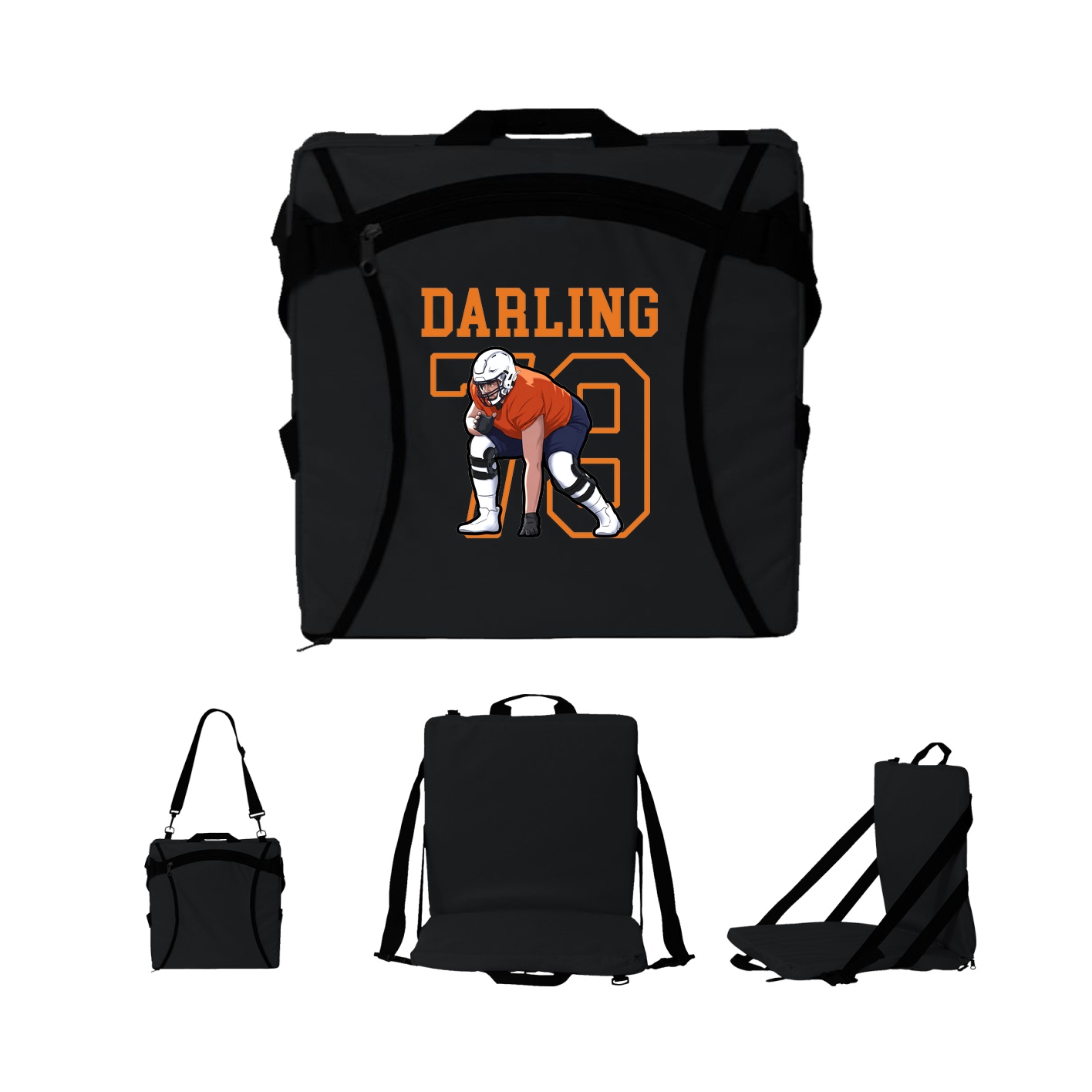 Folding Stadium Seat — Shirsey in Black
