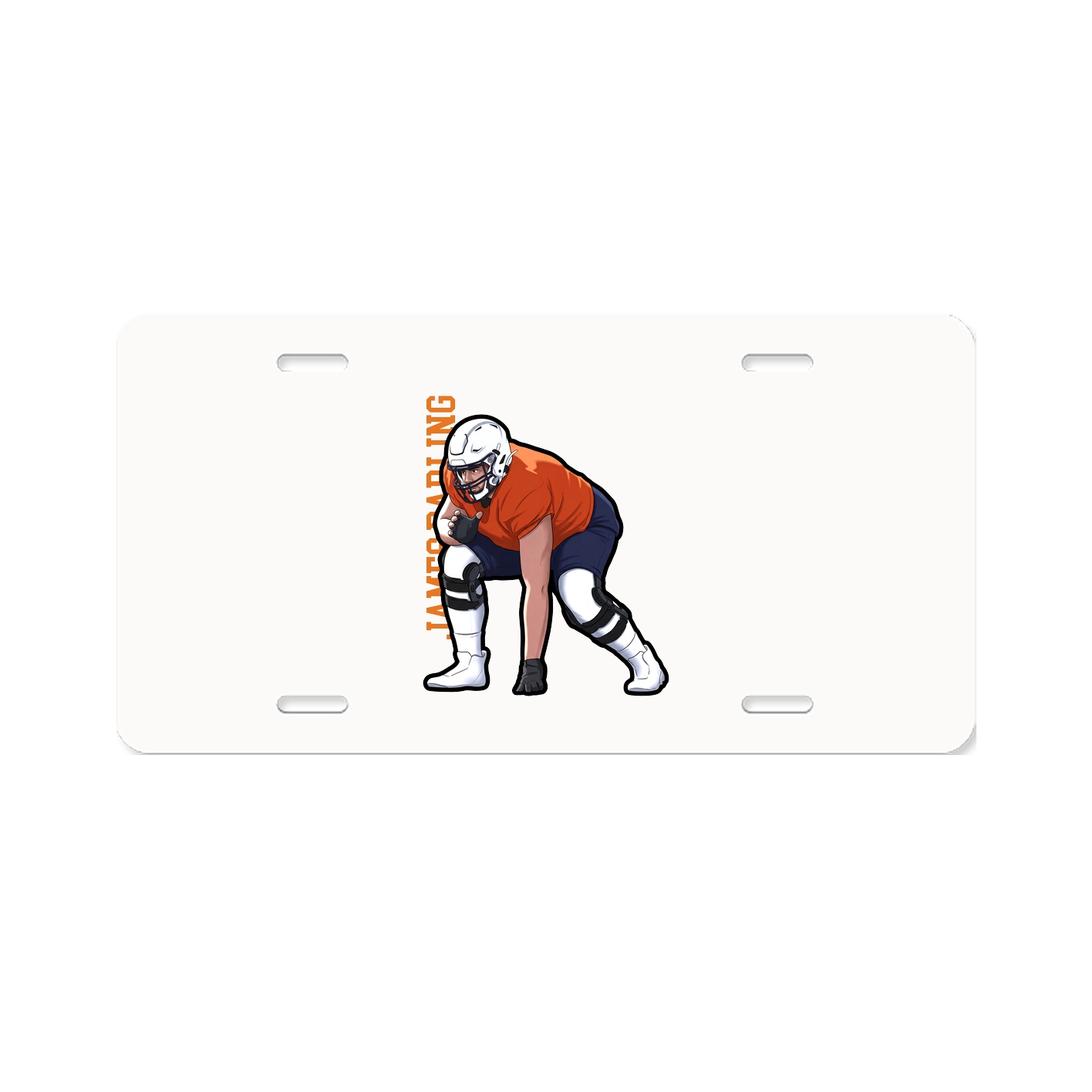 License Plate — Name Vertical in Classic