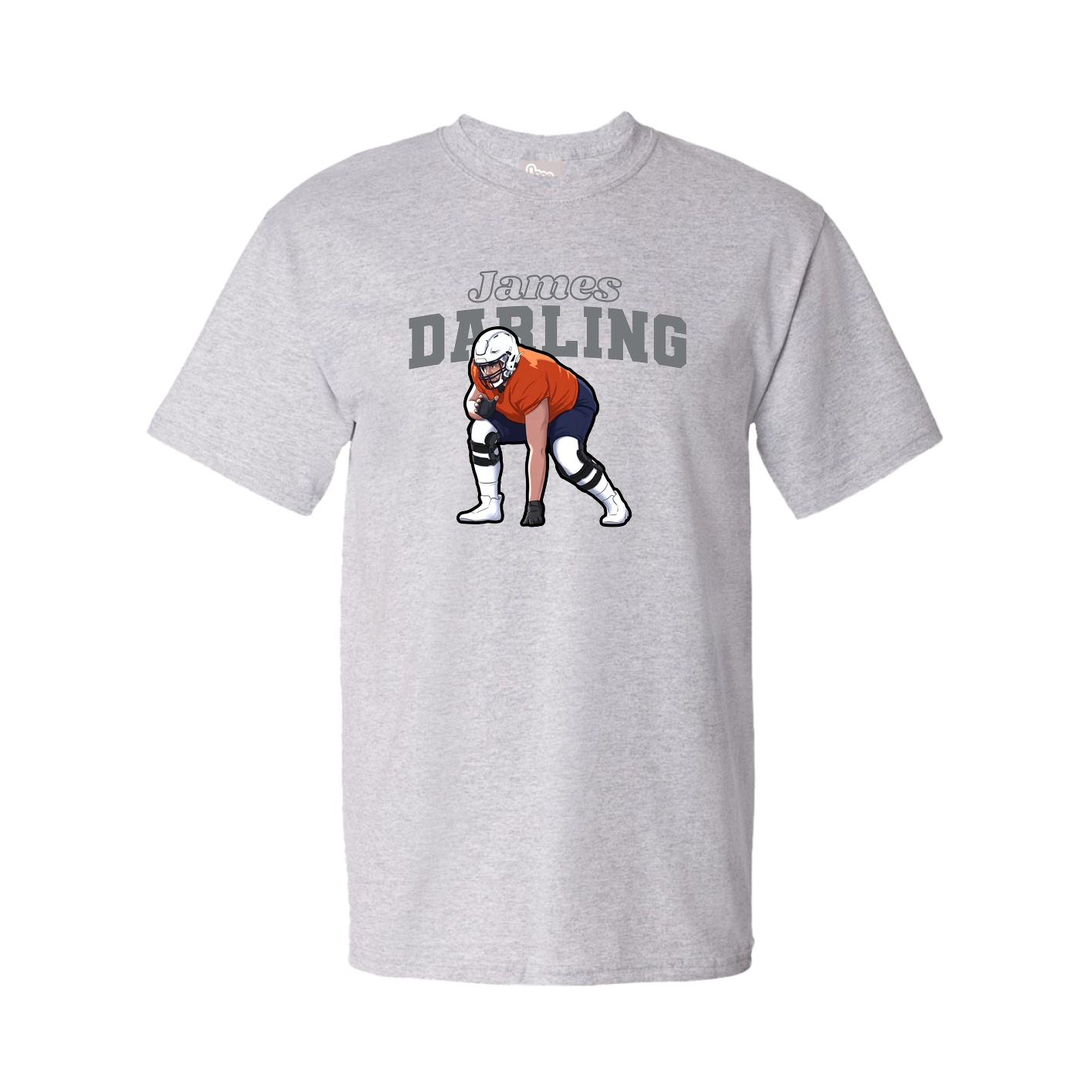 Youth Tee — Name Arch in Grey