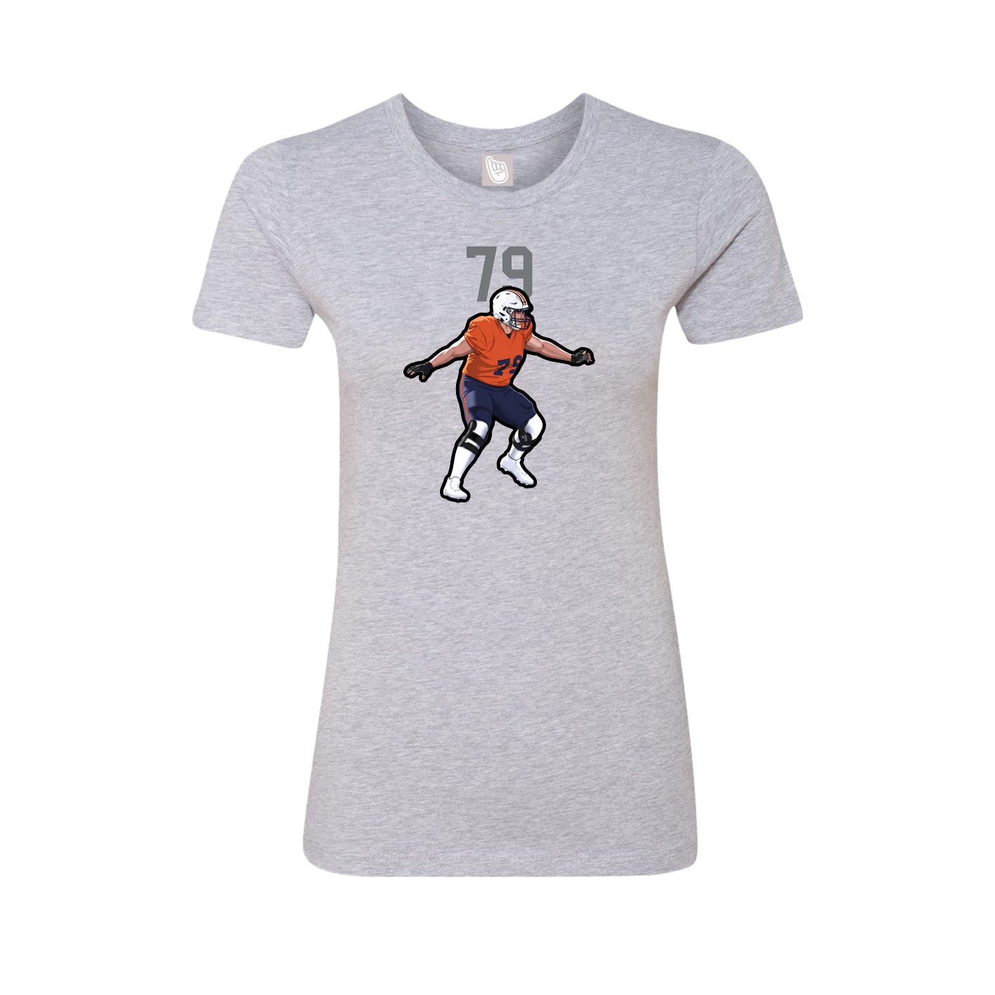 Womens Tee — Number Top in Grey