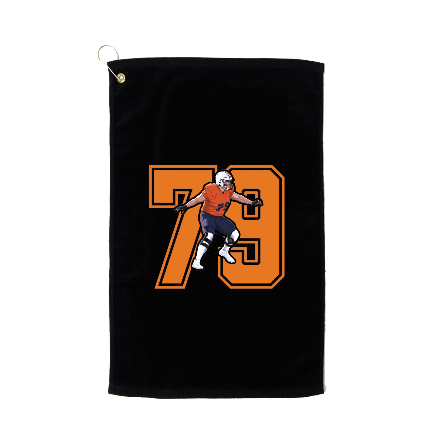 Golf Towel — Number in Black