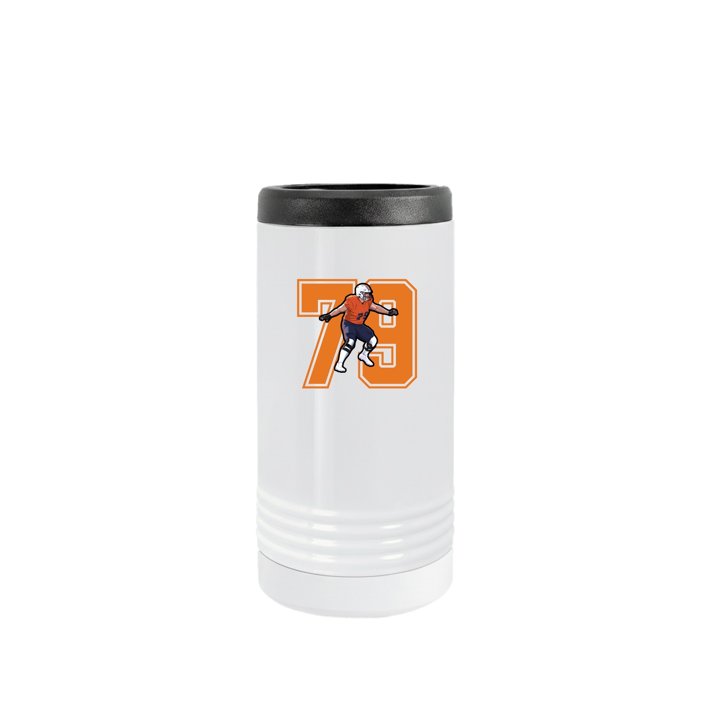 Slim Beverage Holder — Number in White