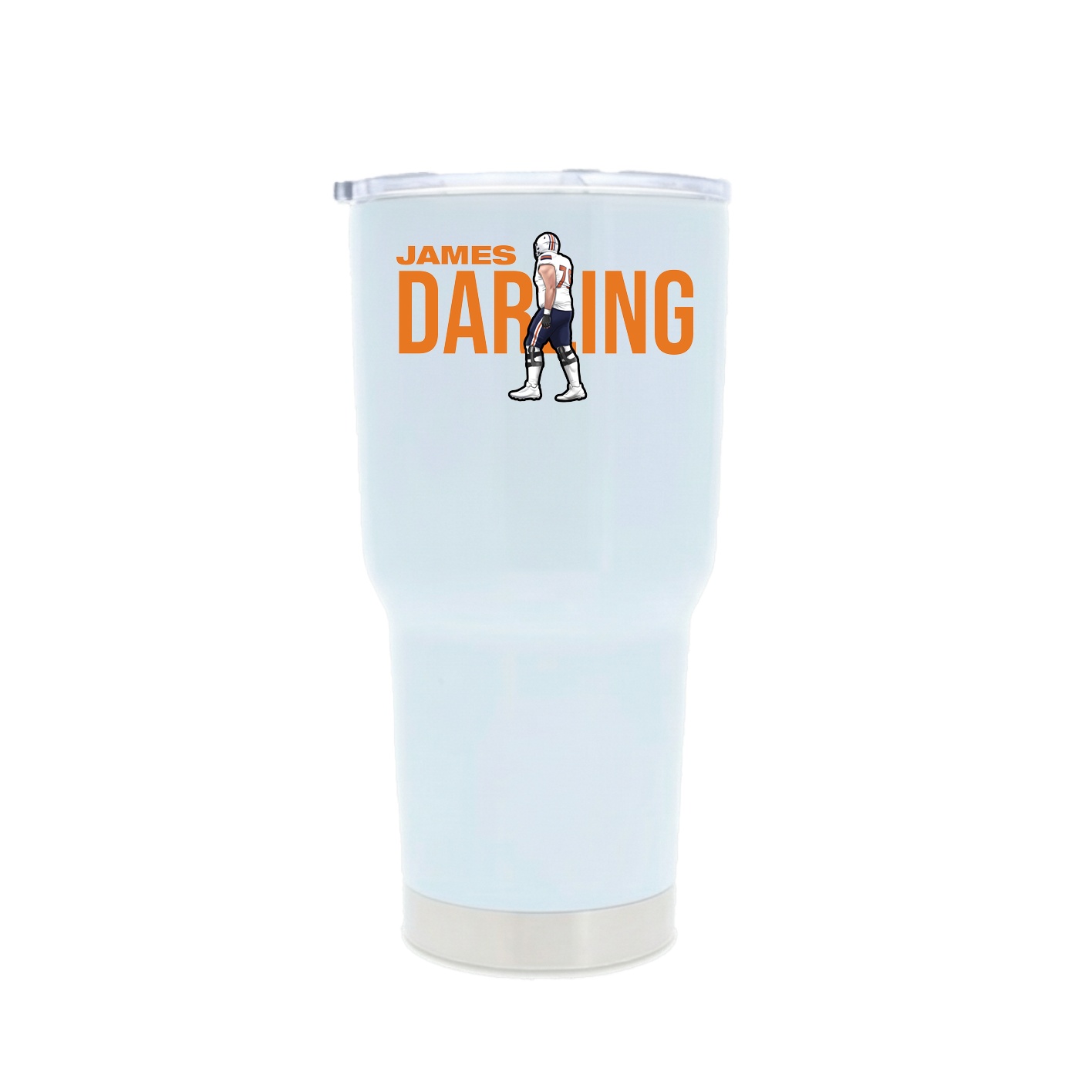30oz Stainless Steel Tumbler — Player Name in White