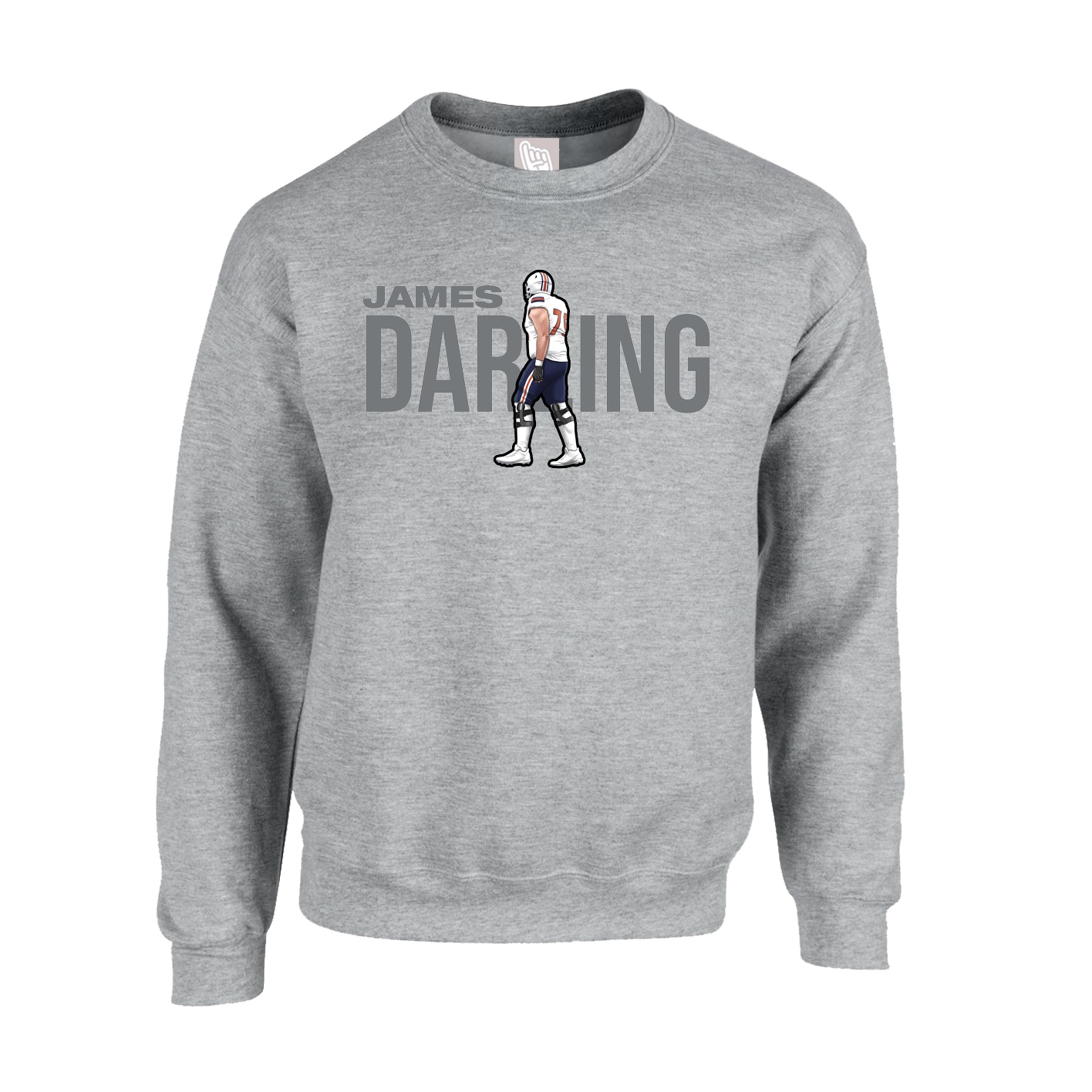 Fleece Crew — Player Name in Grey