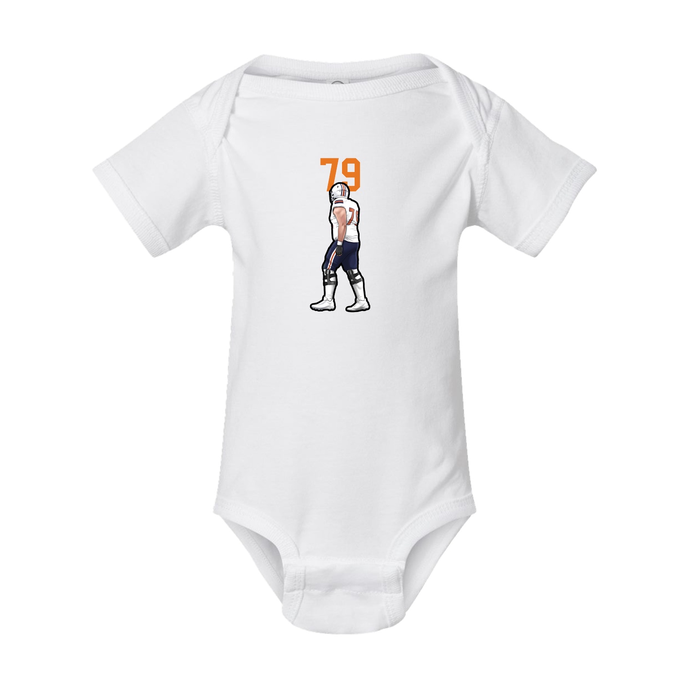 Baby Onesie — Number Top in White