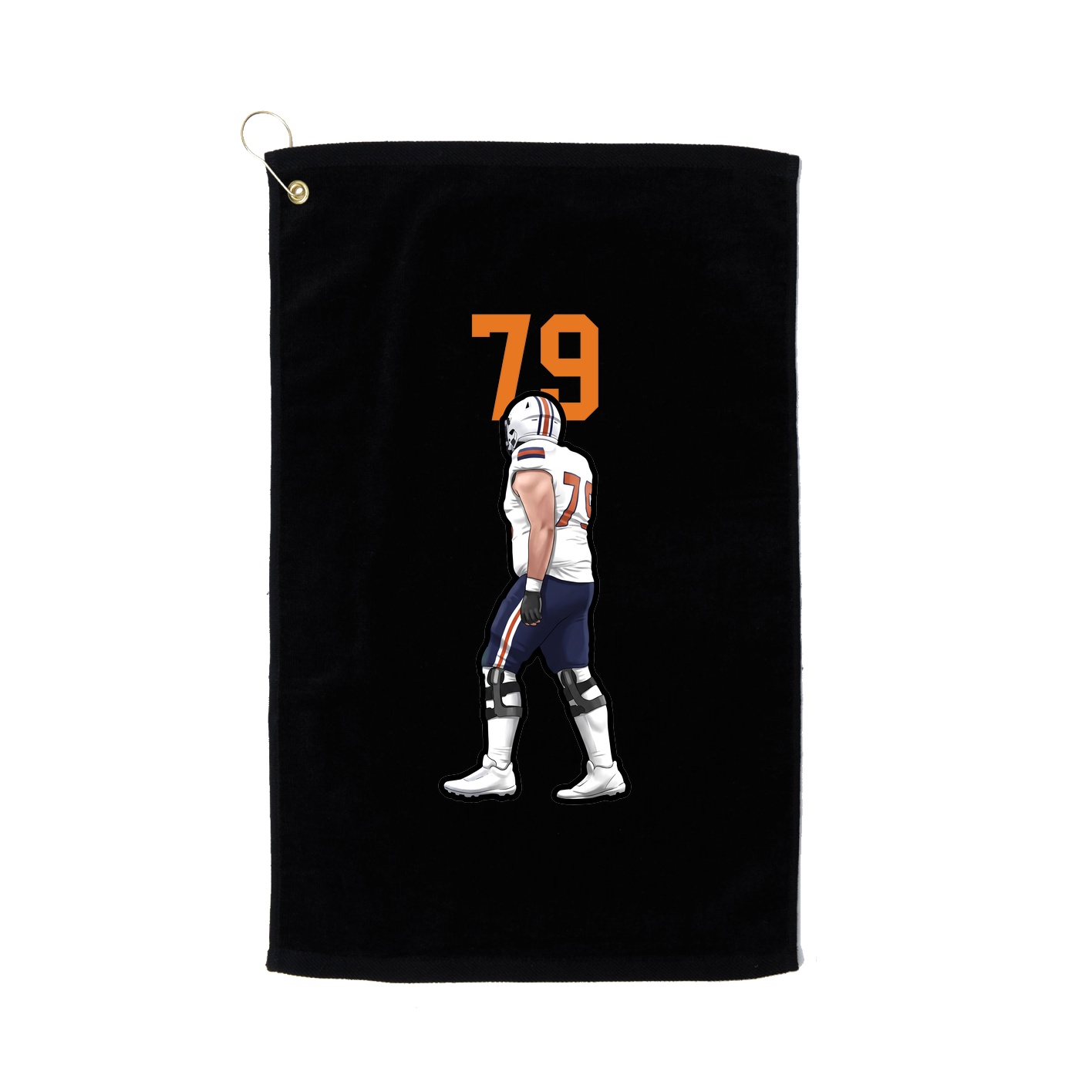 Golf Towel — Number Top in Black