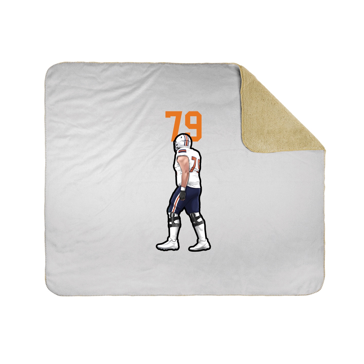 Throw Blanket — Number Top in White