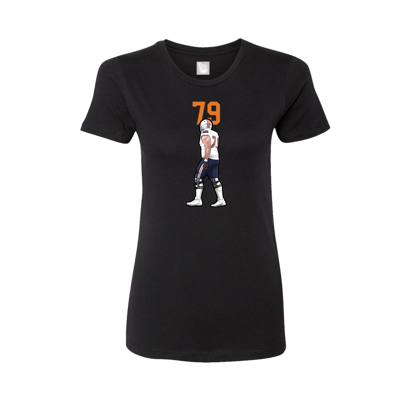 Womens Tee — Number Top in Black
