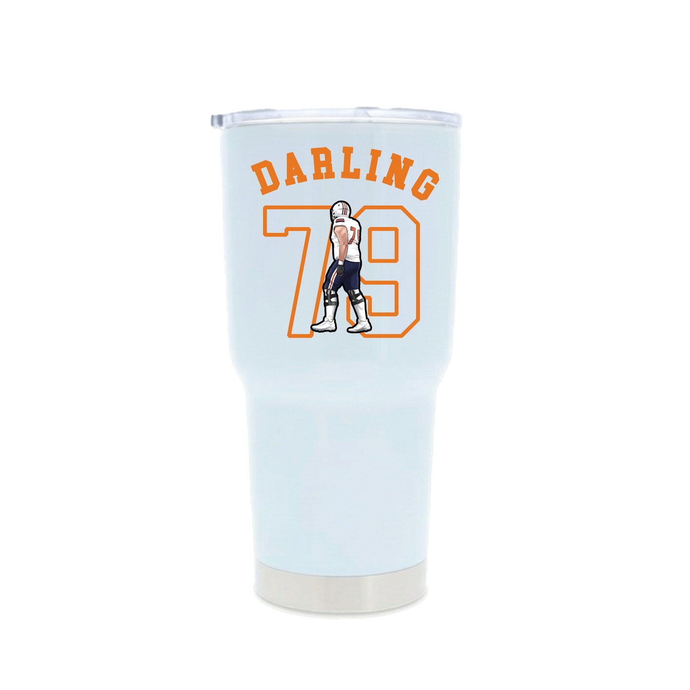 30oz Stainless Steel Tumbler — Shirsey Arch in White