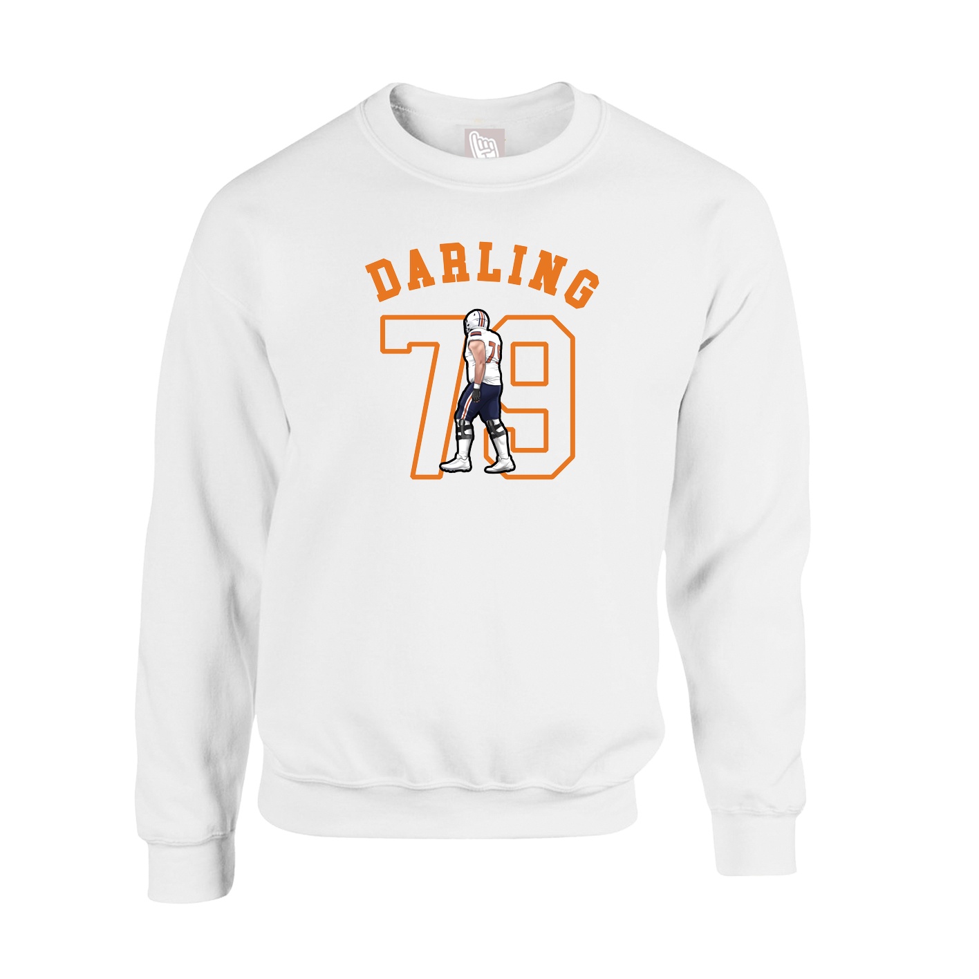 Fleece Crew — Shirsey Arch in White
