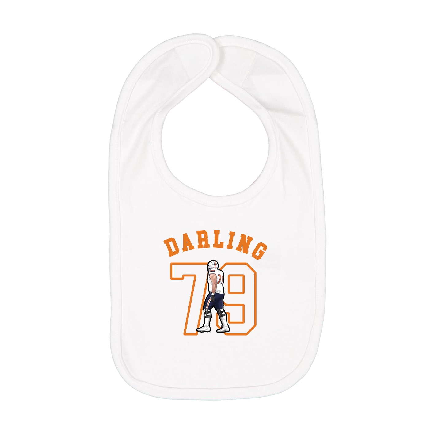 Infant Bib — Shirsey Arch in White