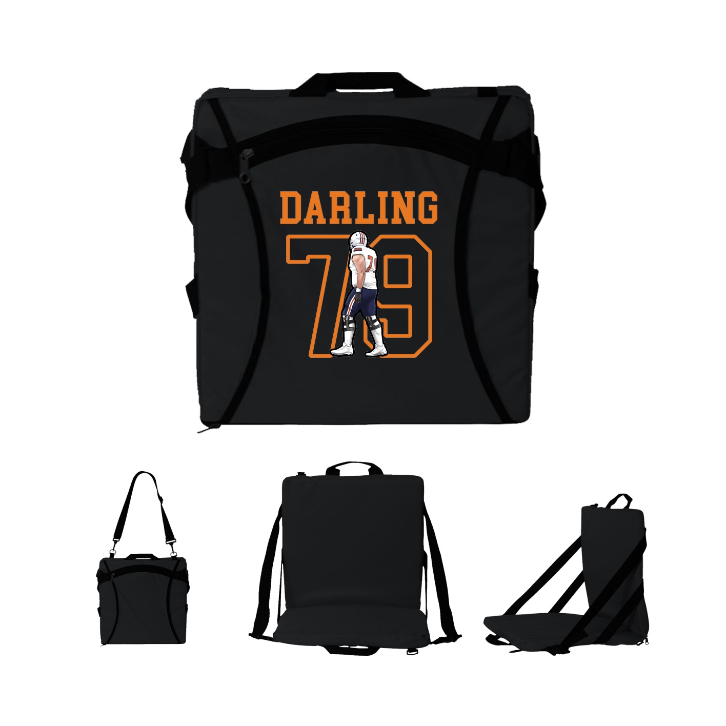 Folding Stadium Seat — Shirsey in Black