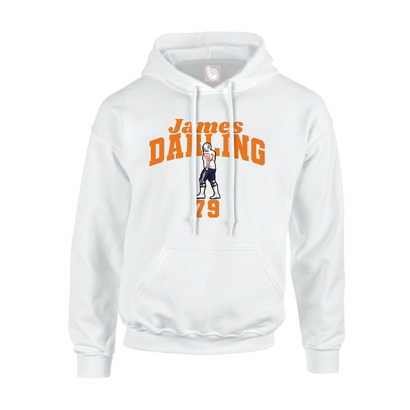Hoodie — Signature Arch in White
